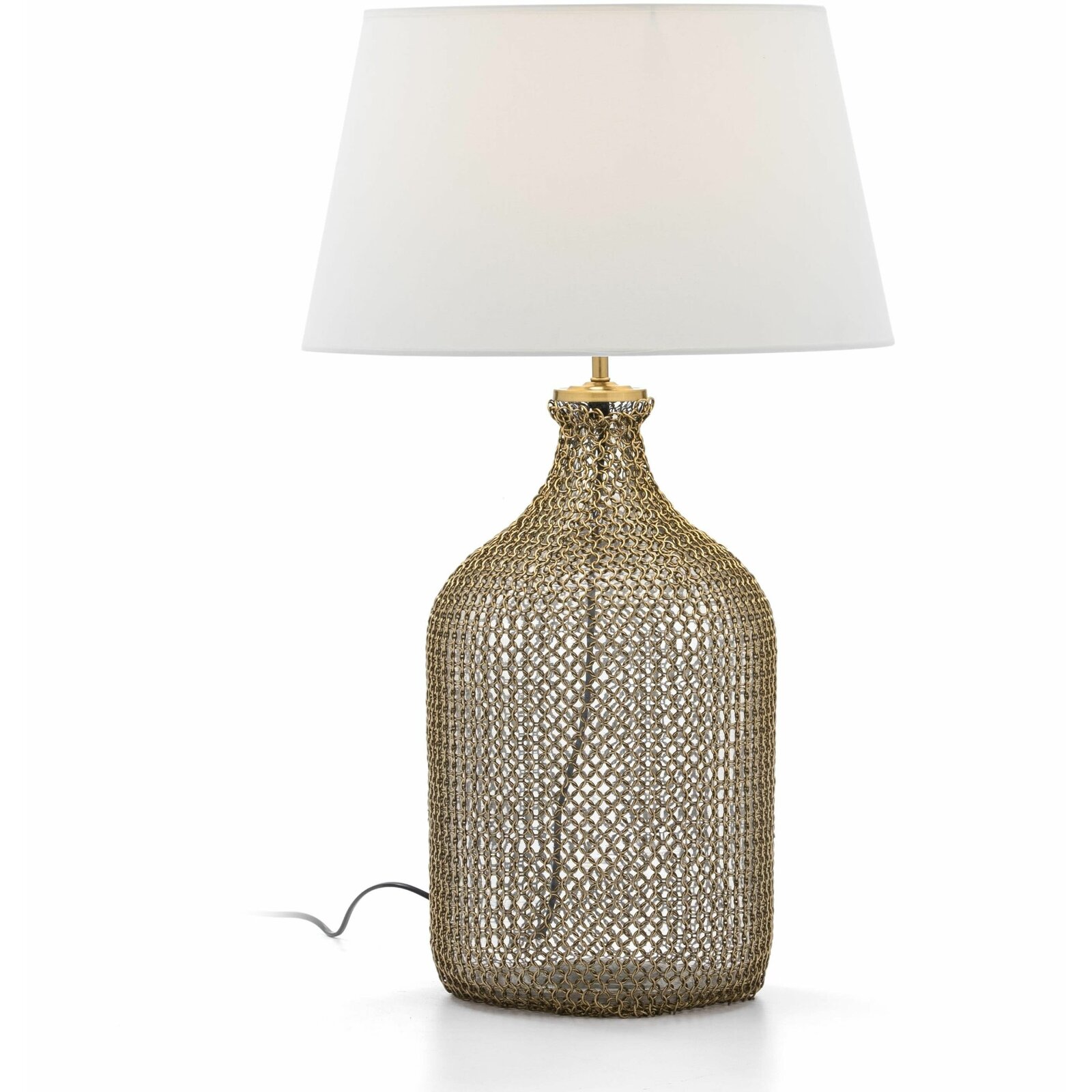 Lampe de table en verre et métal doré 26x26x55 Lampe de table en verre et métal doré 26x26x55