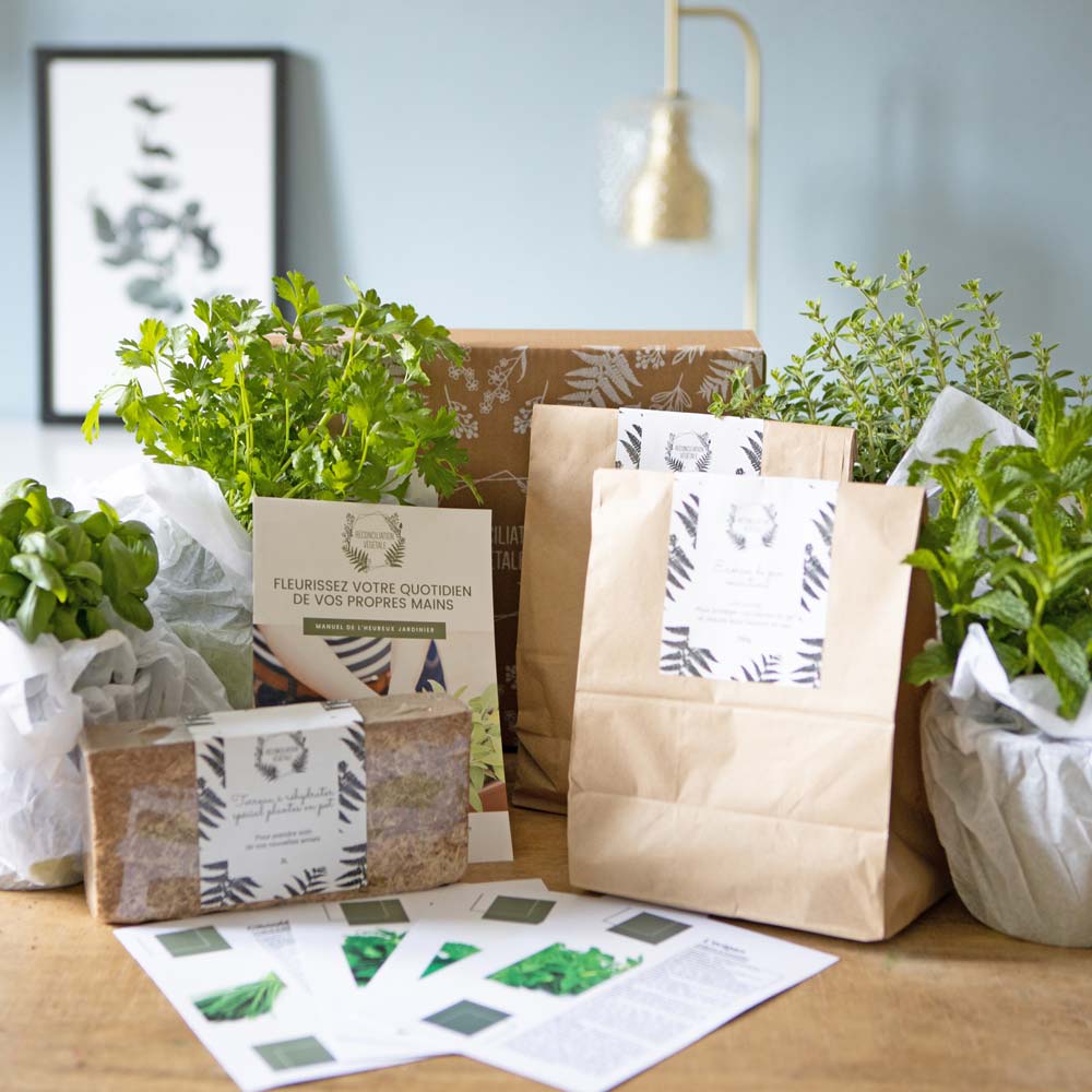 Kit de jardinage spécial plantes aromatiques Kit de jardinage spécial plantes aromatiques
