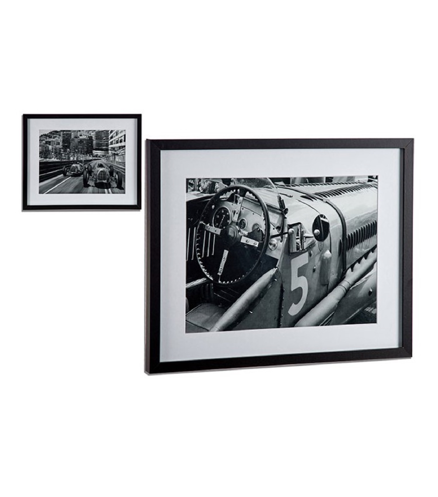 Set de 2 tableaux décoratifs photo noir et blanc