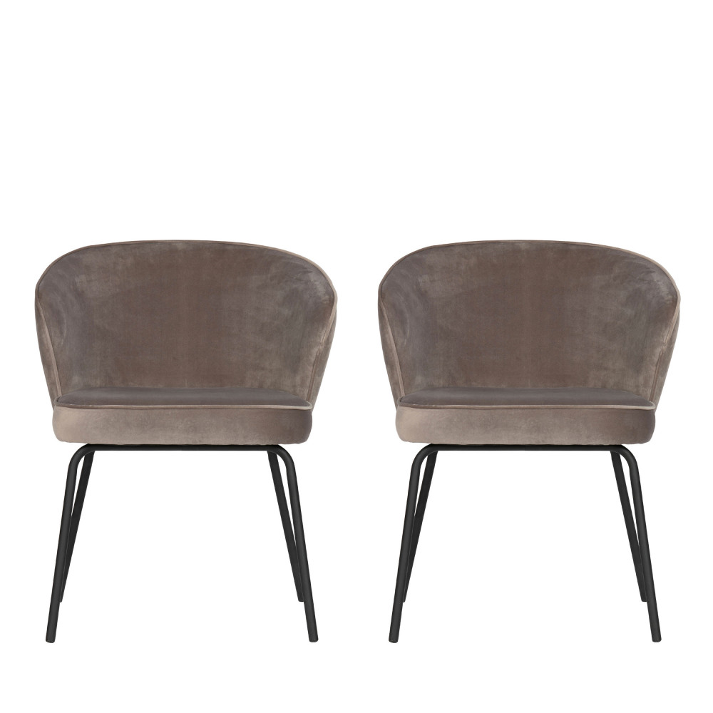 2 chaises en velours taupe 2 chaises en velours taupe