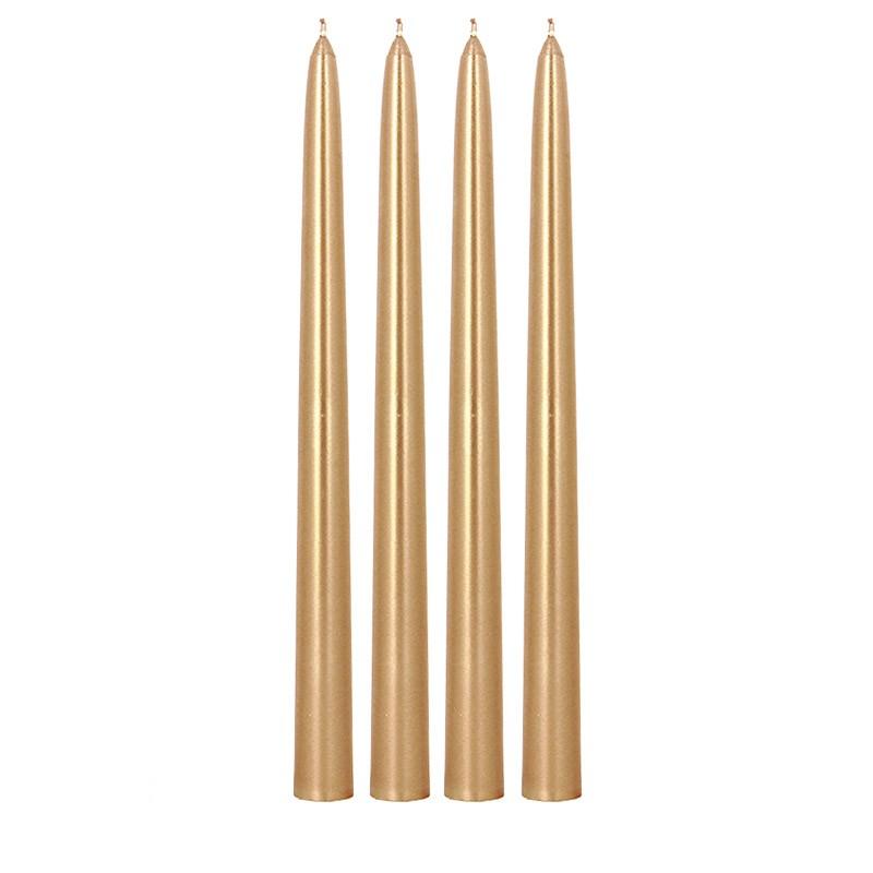 4 bougies flambeaux 8h or 4 bougies flambeaux 8h or