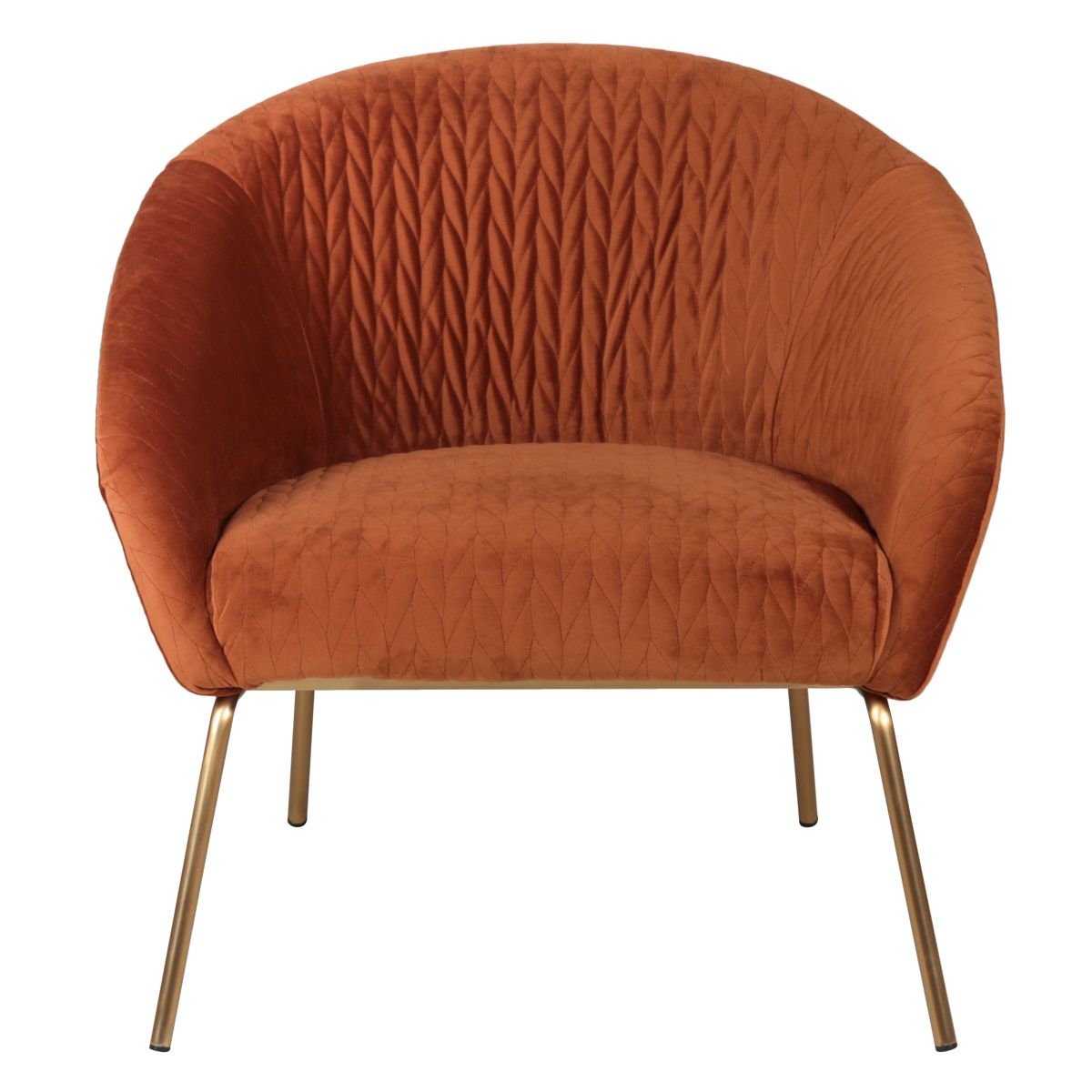 Fauteuil en velours piqué et pieds dorés Fauteuil en velours piqué et pieds dorés