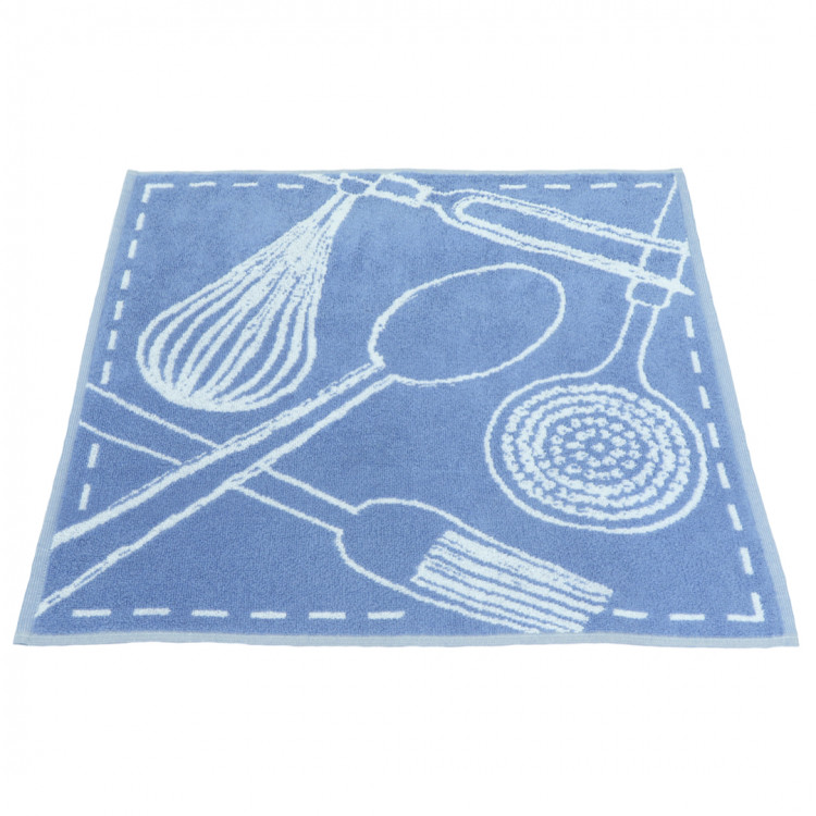 Essuie-mains en coton bleu 50x50 Essuie-mains en coton bleu 50x50