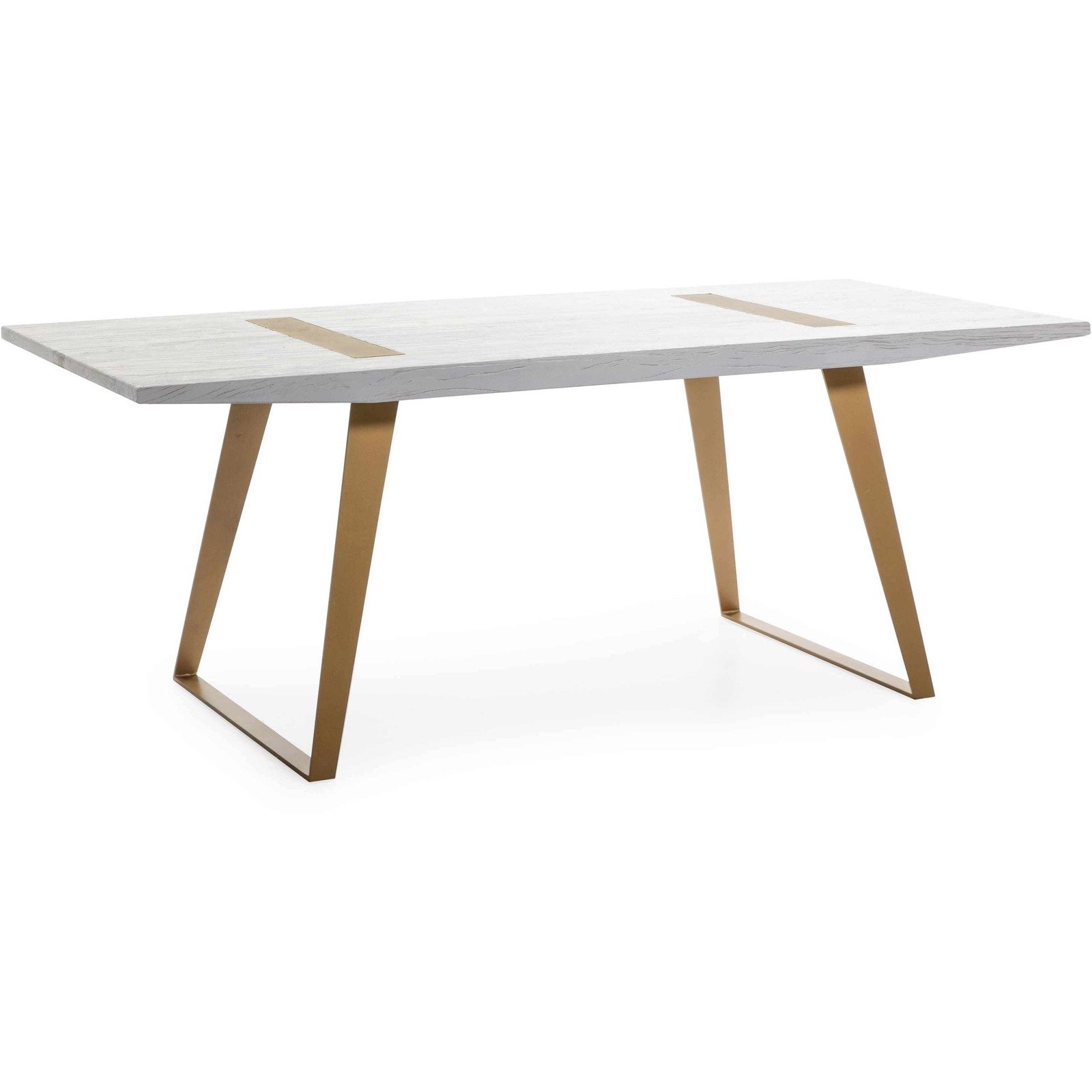Table a diner en bois cérusé blanc 6 places l200cm Table a diner en bois cérusé blanc 6 places l200cm