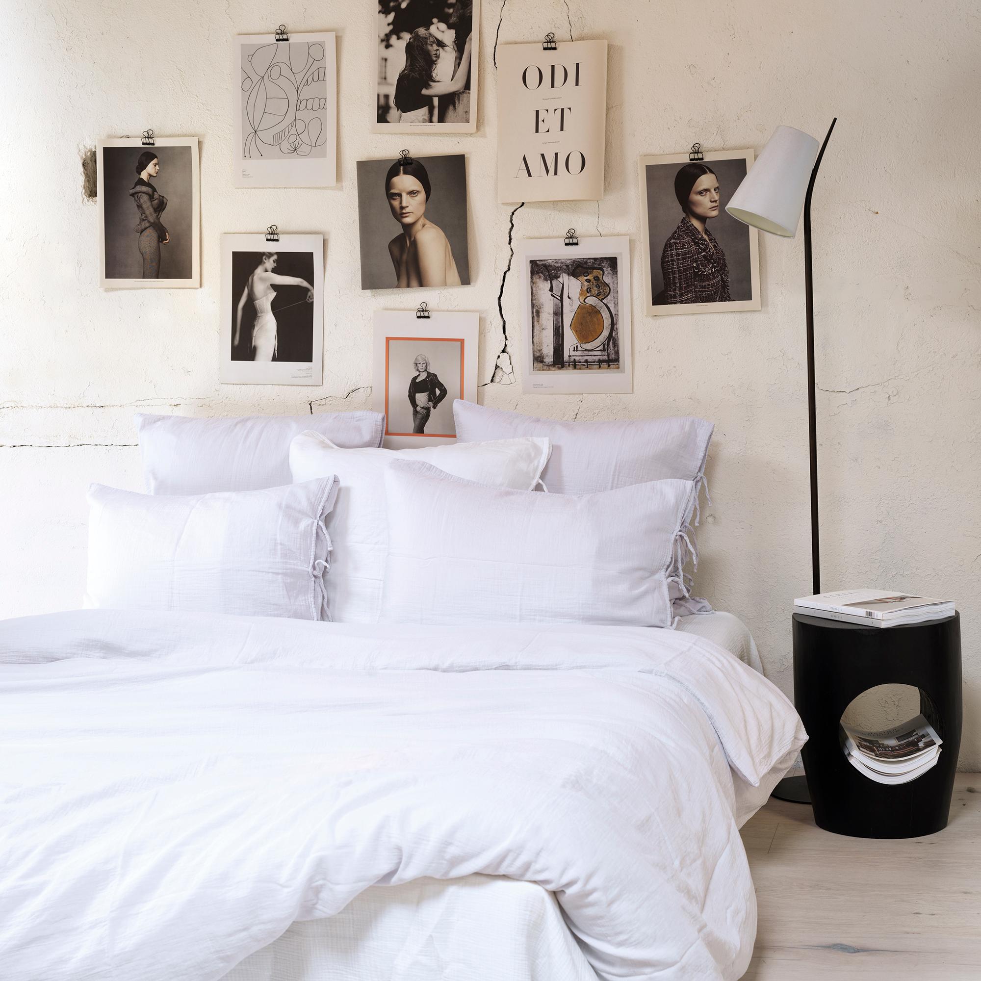 Housse de couette gaze de coton gris perle 240X220 CM Housse de couette gaze de coton gris perle 240X220 CM