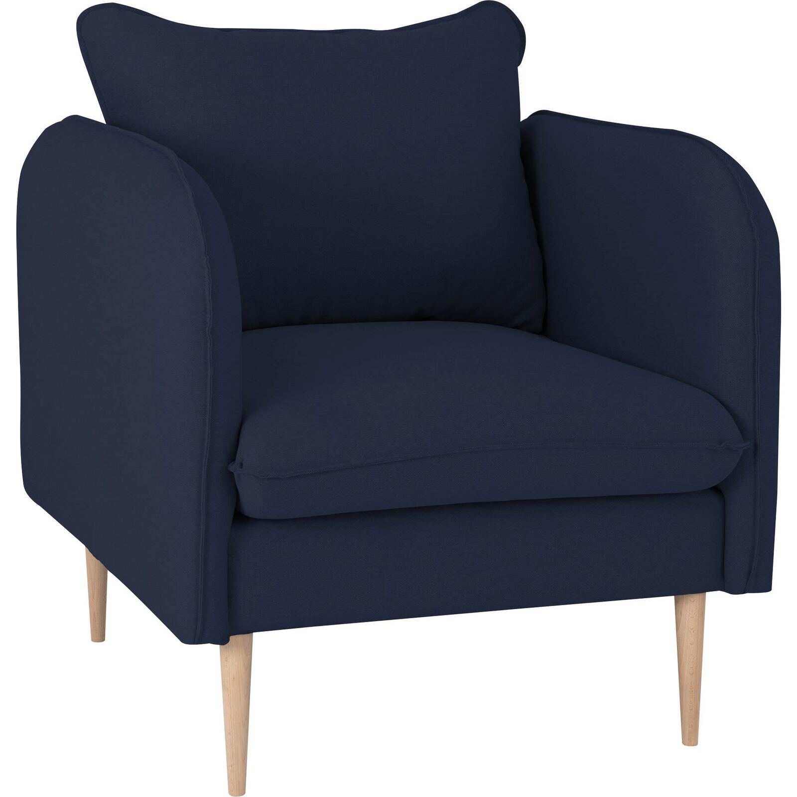 Fauteuil rembourré mousse haute résilience tissu bleu Fauteuil rembourré mousse haute résilience tissu bleu