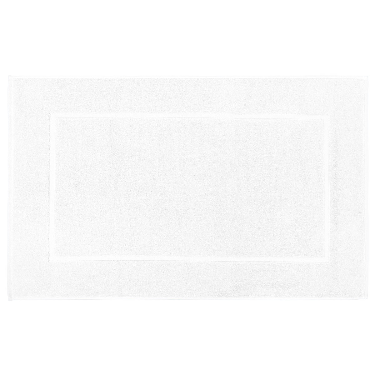 grand tapis de bain zéro twist 1000 g/m²  blanc  60x100 cm