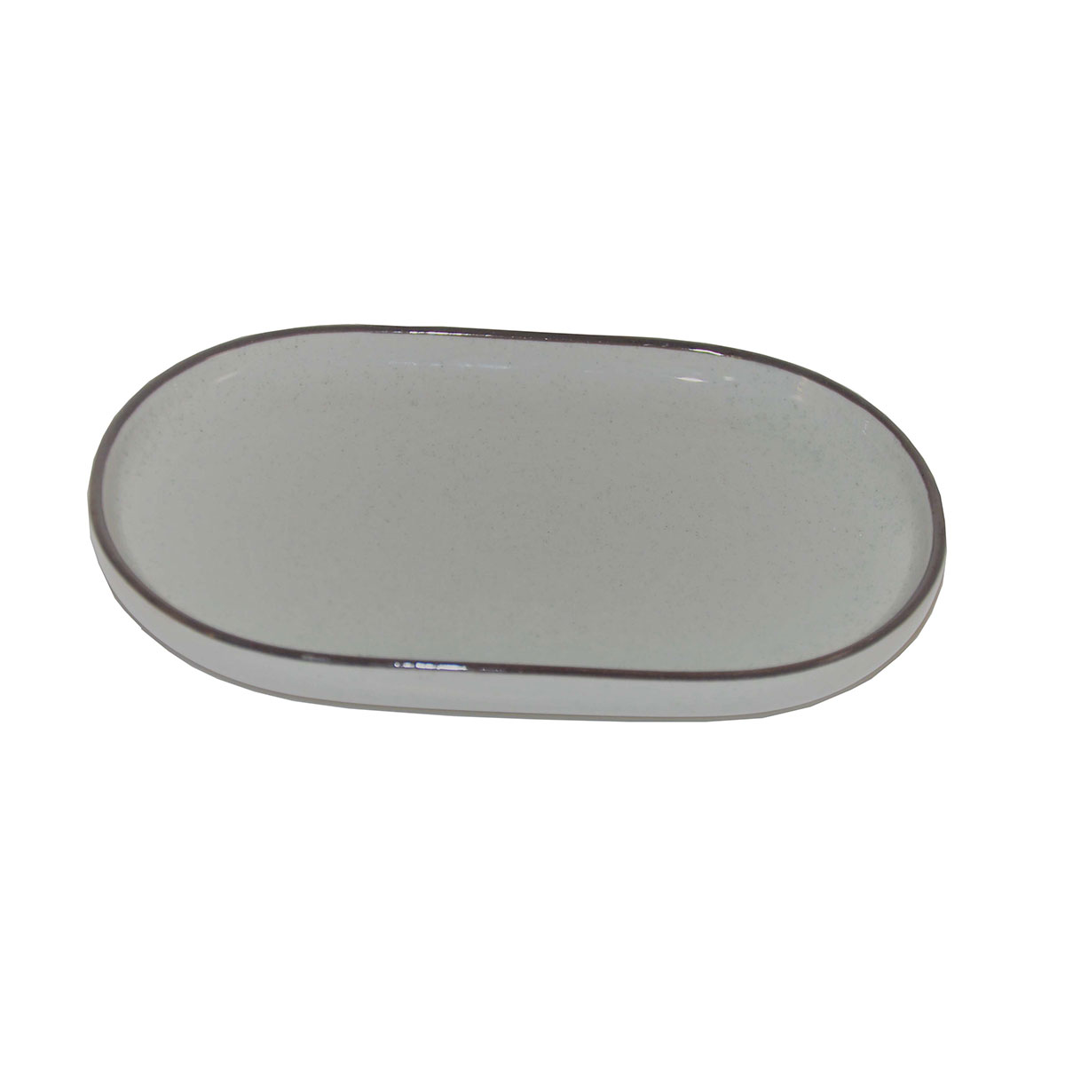 Porte savon ovale et bicolore gris Porte savon ovale et bicolore gris