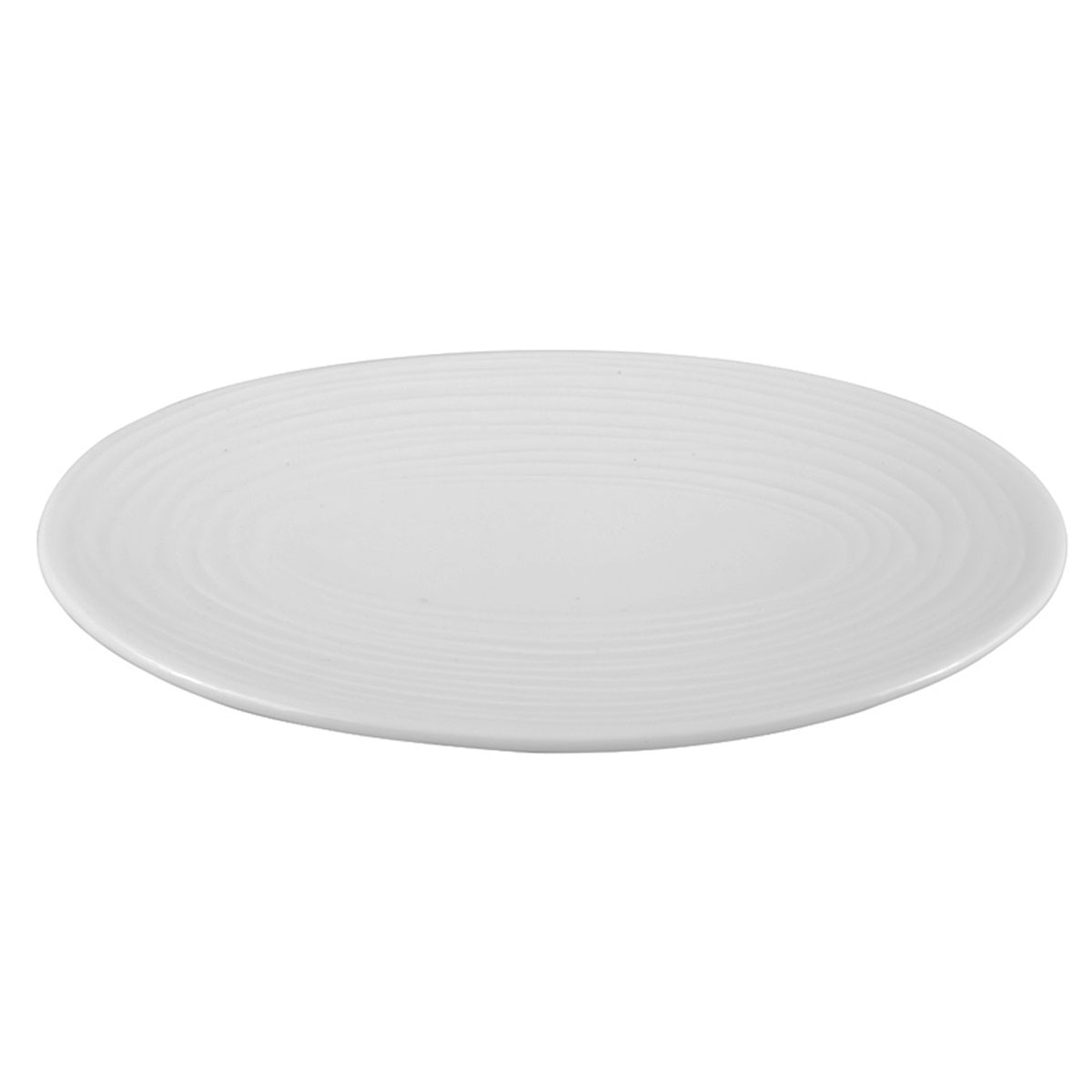Porte savon en porcelaine rayée blanc Porte savon en porcelaine rayée blanc