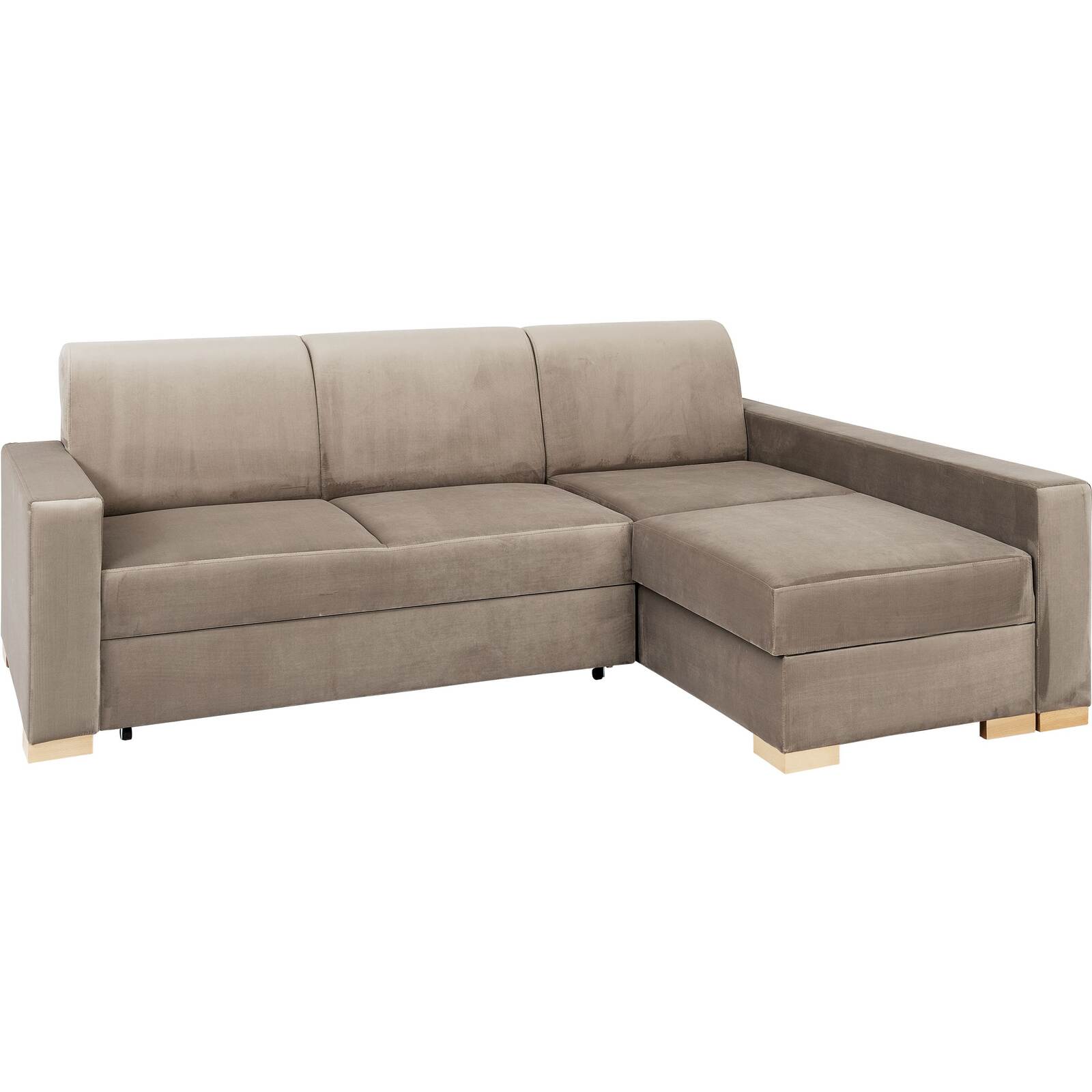 Canapé-lit d’angle droit 3 places beige h40cm Canapé-lit d’angle droit 3 places beige h40cm