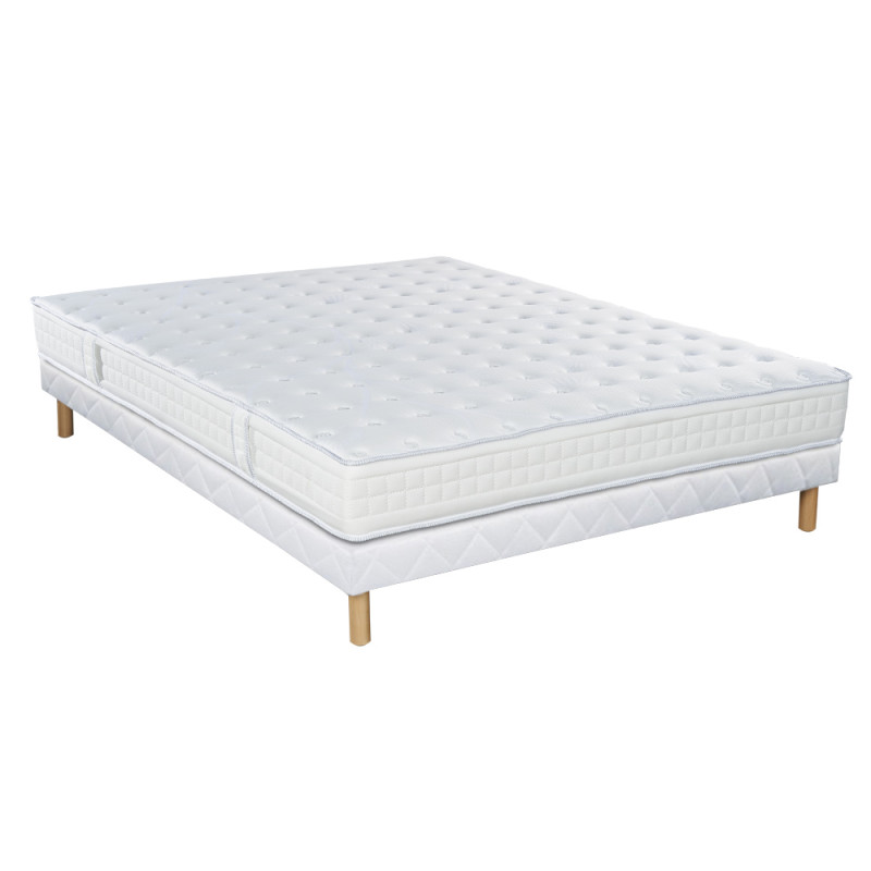 Ensemble Matelas Mousse Sommier Tradition et Pieds 160x200 Ensemble Matelas Mousse Sommier Tradition et Pieds 160x200