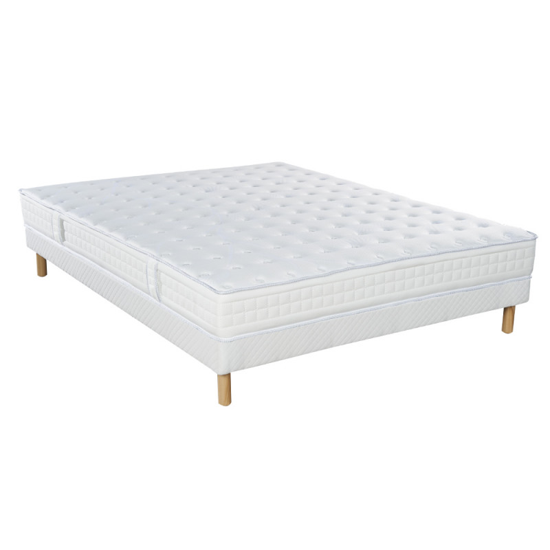 Ensemble Matelas Latex Sommier Tradition et Pieds 90x200 cm Ensemble Matelas Latex Sommier Tradition et Pieds 90x200 cm