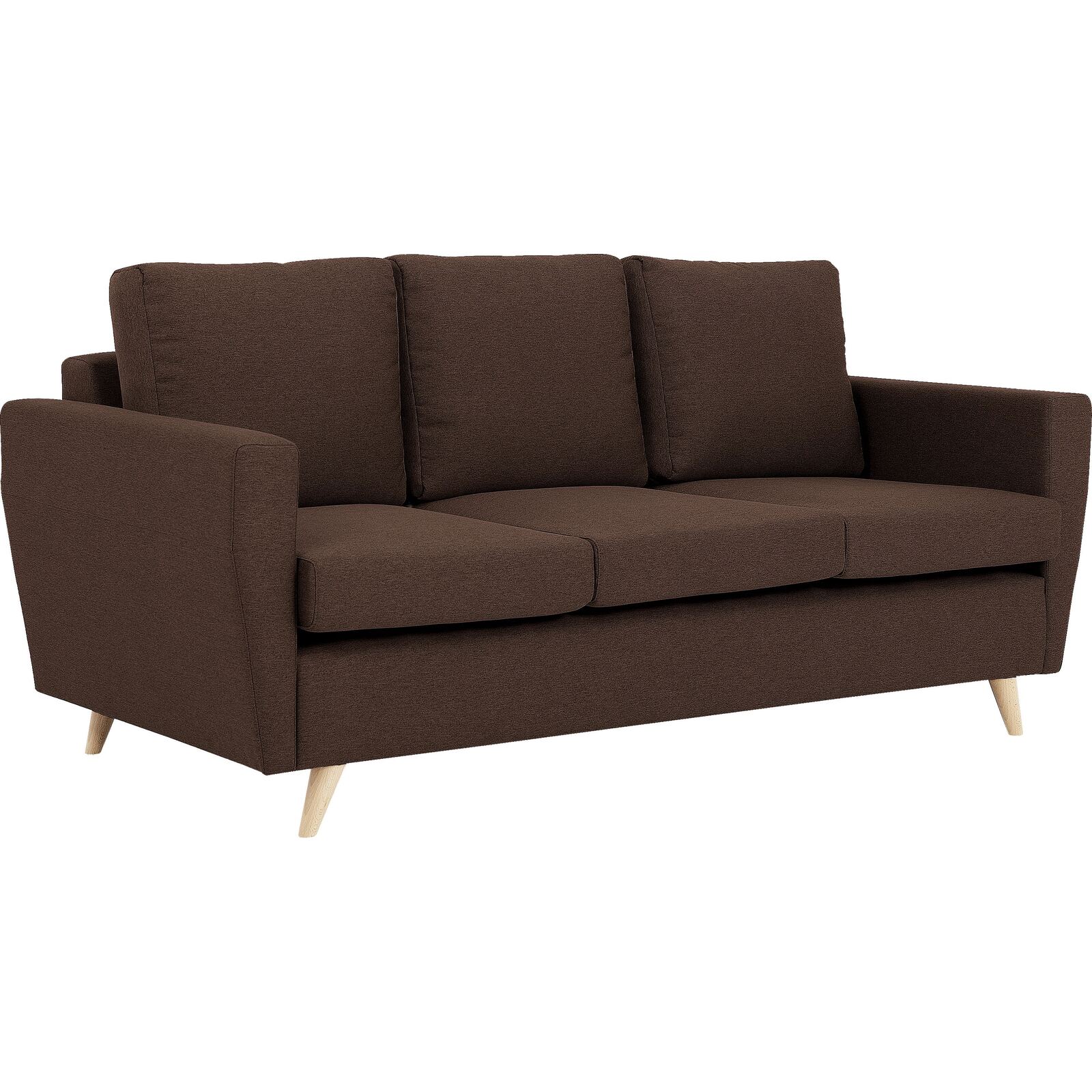 CanapÃ© tissu 3 places marron h45cm