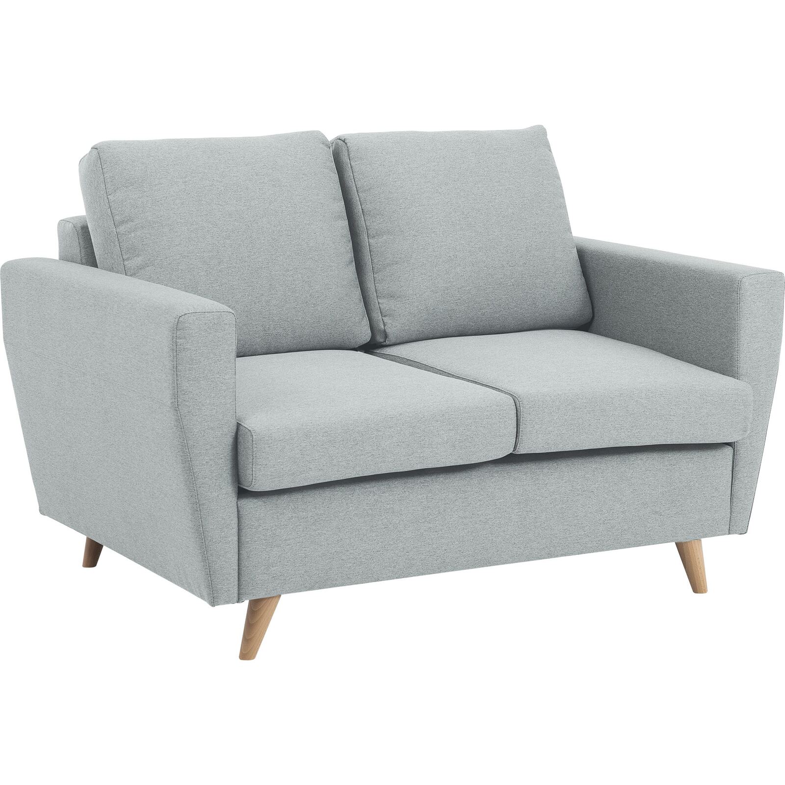 Canapé droit 2 places Gris Tissu Luxe Design Confort