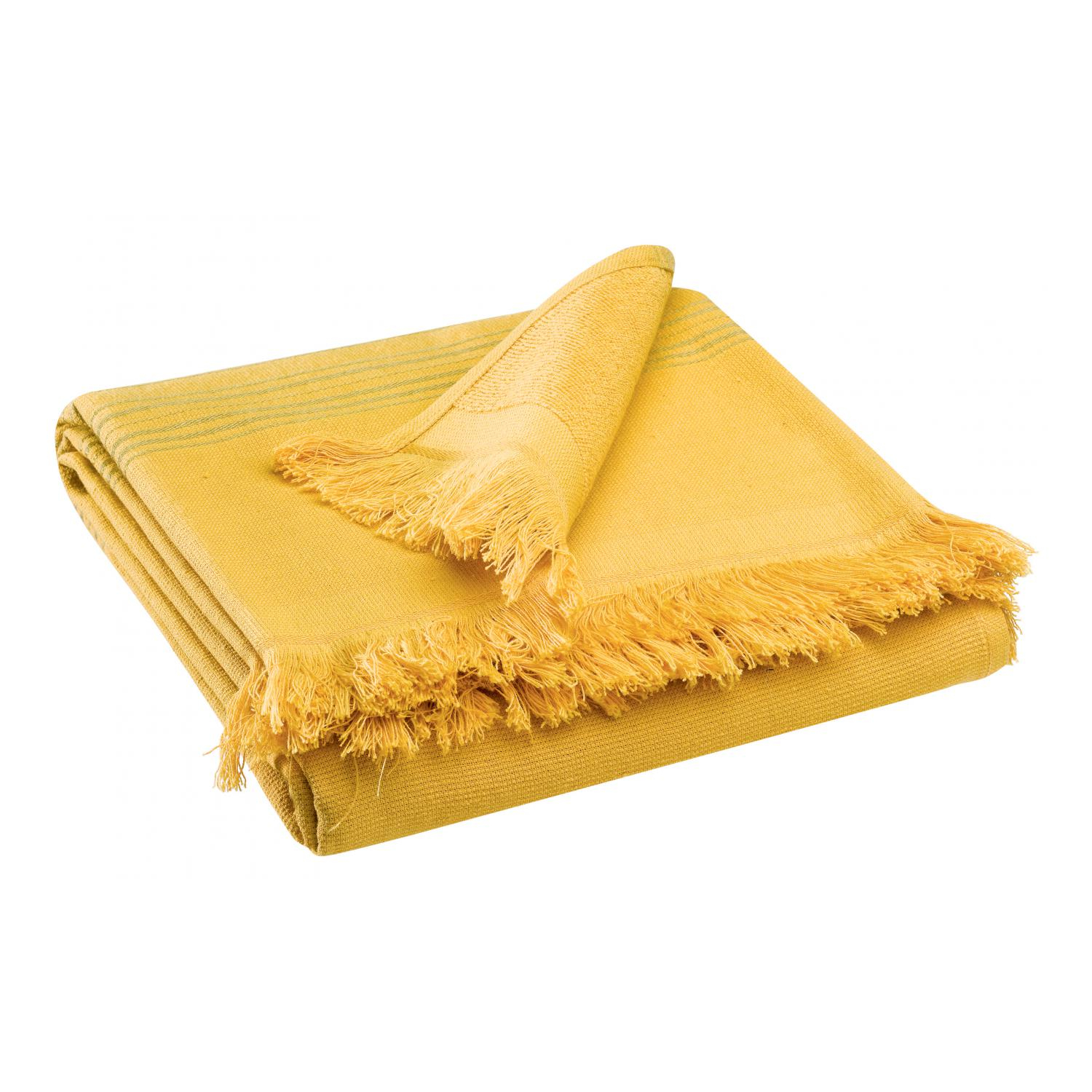 Drap de douche en coton curry 70 x 140 Drap de douche en coton curry 70 x 140