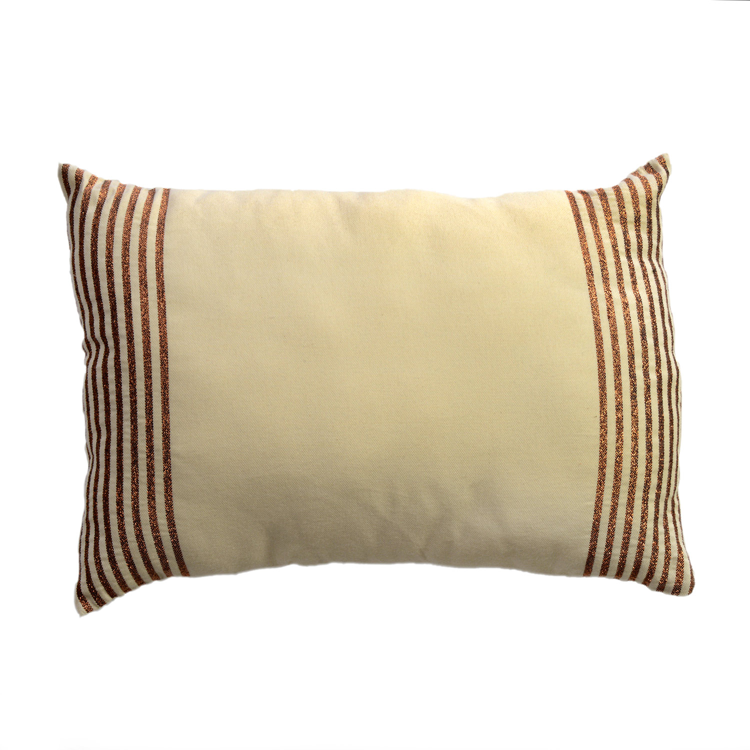 BODRUM - Housse de coussin coton fond noir et rayures argent 35 x 50 BODRUM - Housse de coussin coton fond noir et rayures argent 35 x 50
