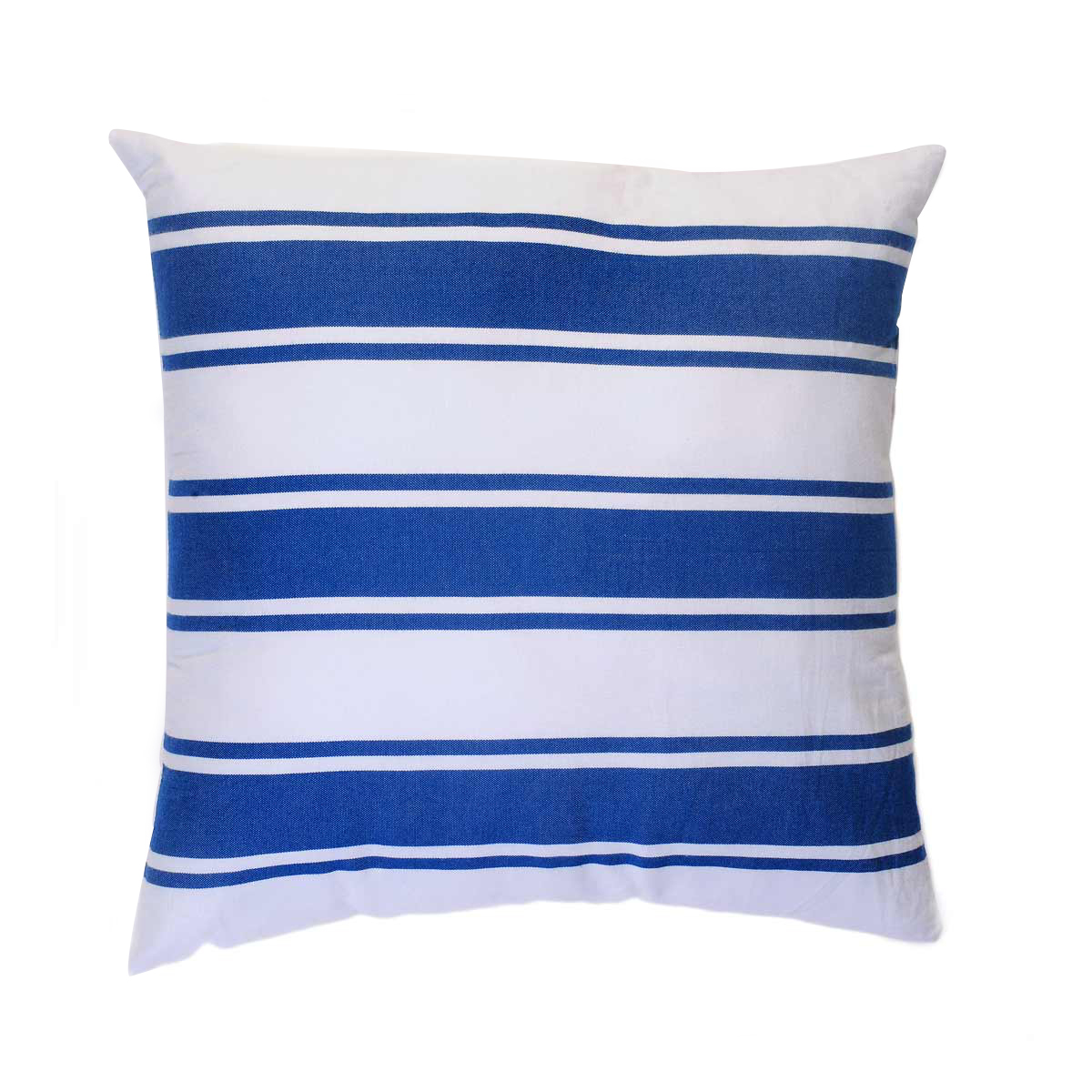 CASABLANCA - Housse de coussin coton rayures bleu fond blanc 40 x 40 CASABLANCA - Housse de coussin coton rayures bleu fond blanc 40 x 40