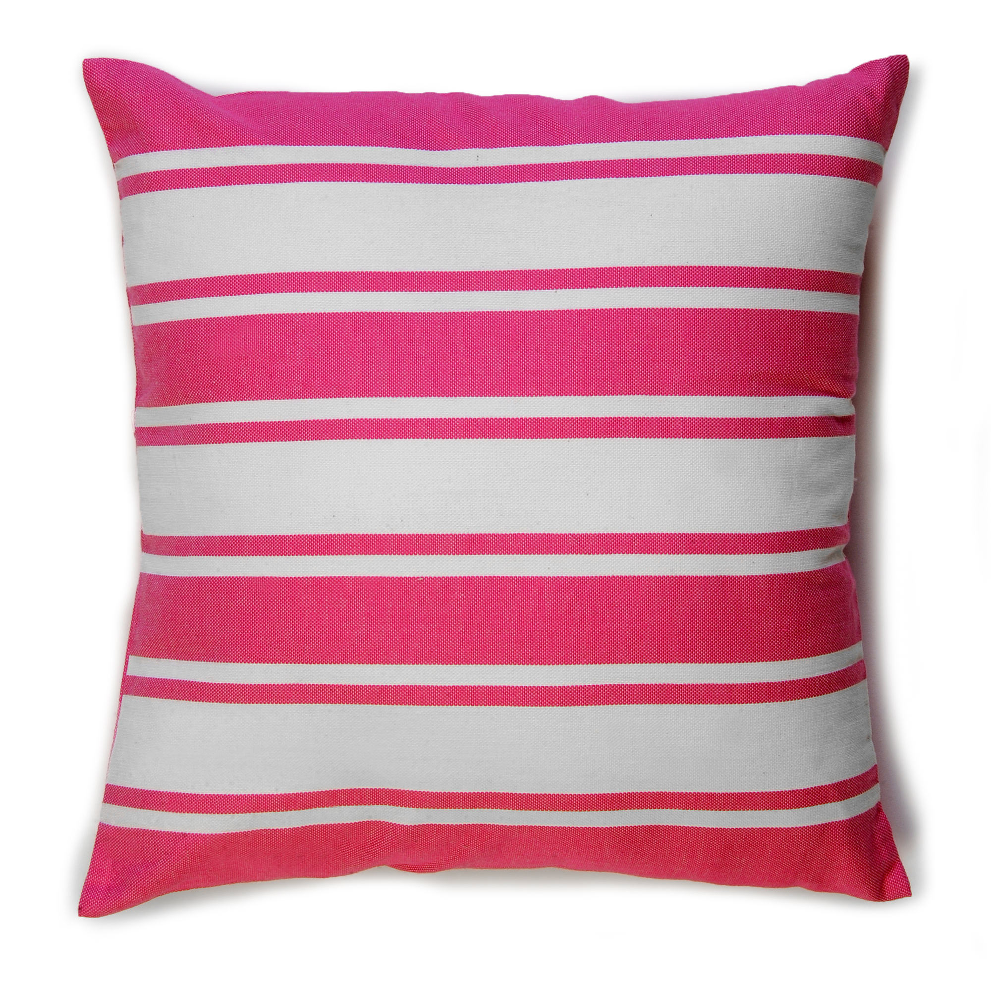 CASABLANCA - Housse de coussin coton fushia rayures blanches 40 x 40 CASABLANCA - Housse de coussin coton fushia rayures blanches 40 x 40
