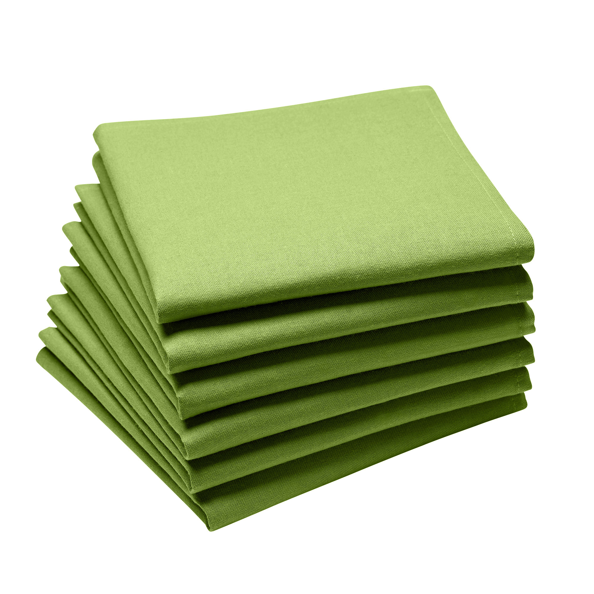 Lot de 6 serviettes en coton traite Teflon, Brocoli 45 x 45 Lot de 6 serviettes en coton traite Teflon, Brocoli 45 x 45