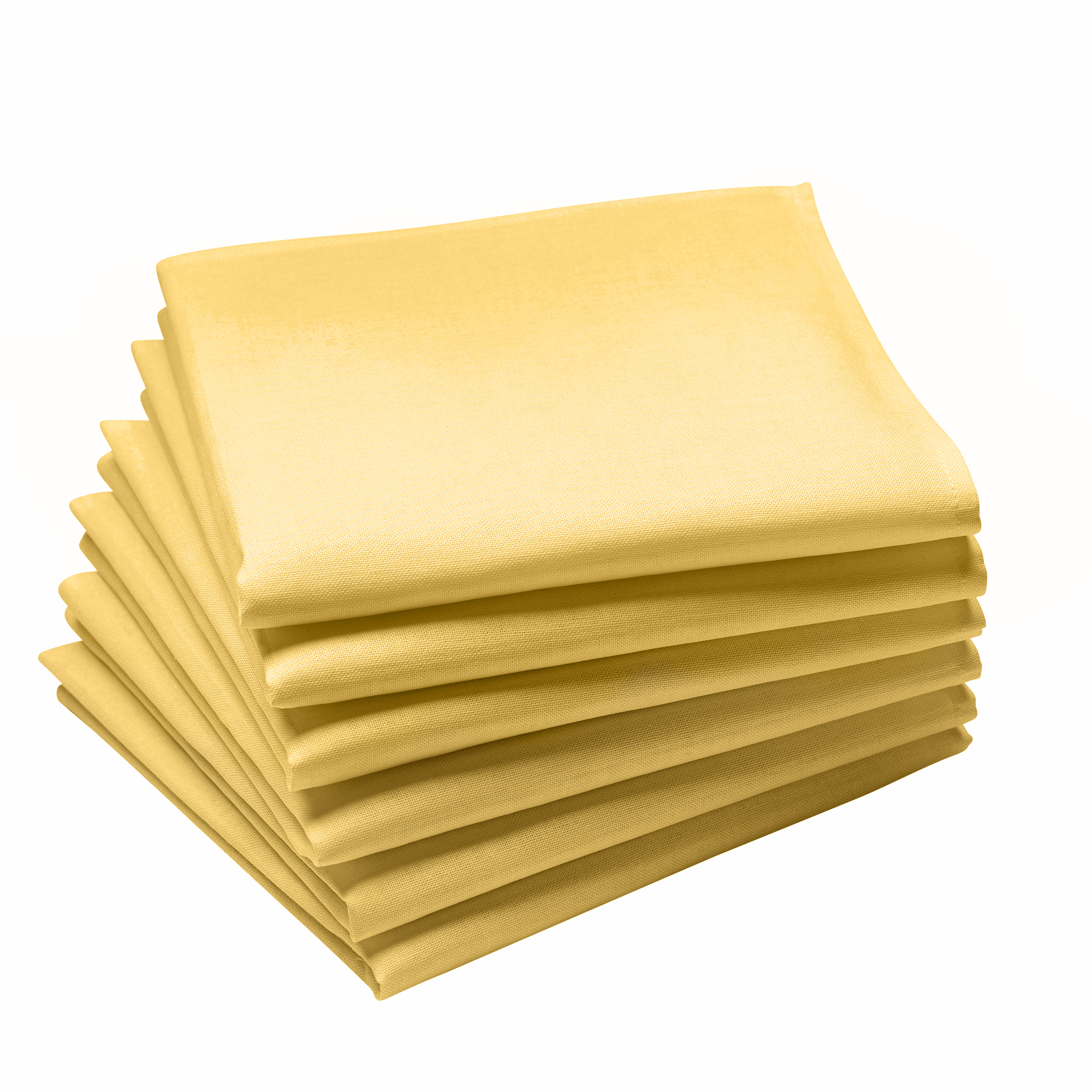Lot de 6 serviettes en coton traite Teflon, BlE 45 x 45 Lot de 6 serviettes en coton traite Teflon, BlE 45 x 45