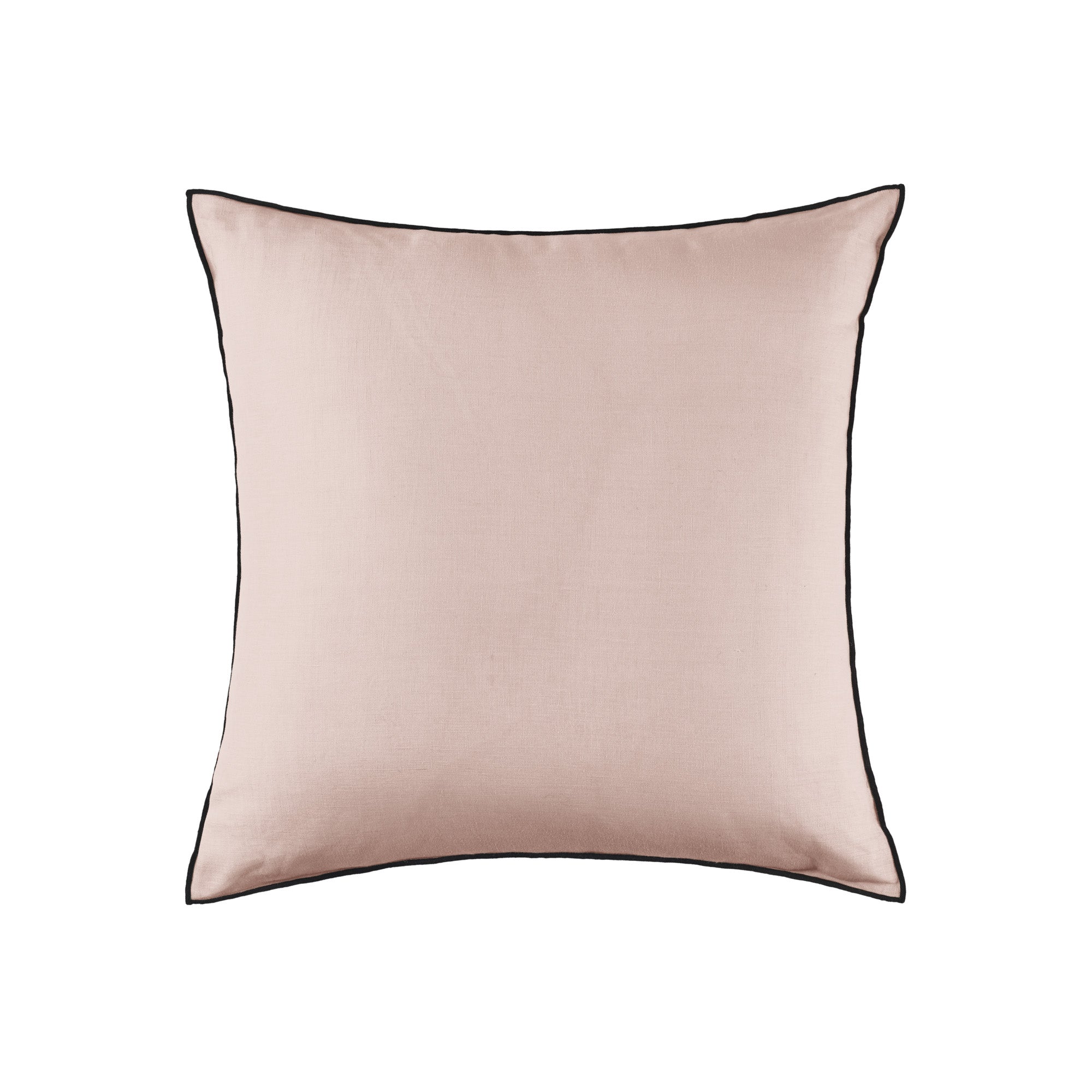 Housse de coussin 50x50 cm Rose et bourdon noir en Lin Housse de coussin 50x50 cm Rose et bourdon noir en Lin
