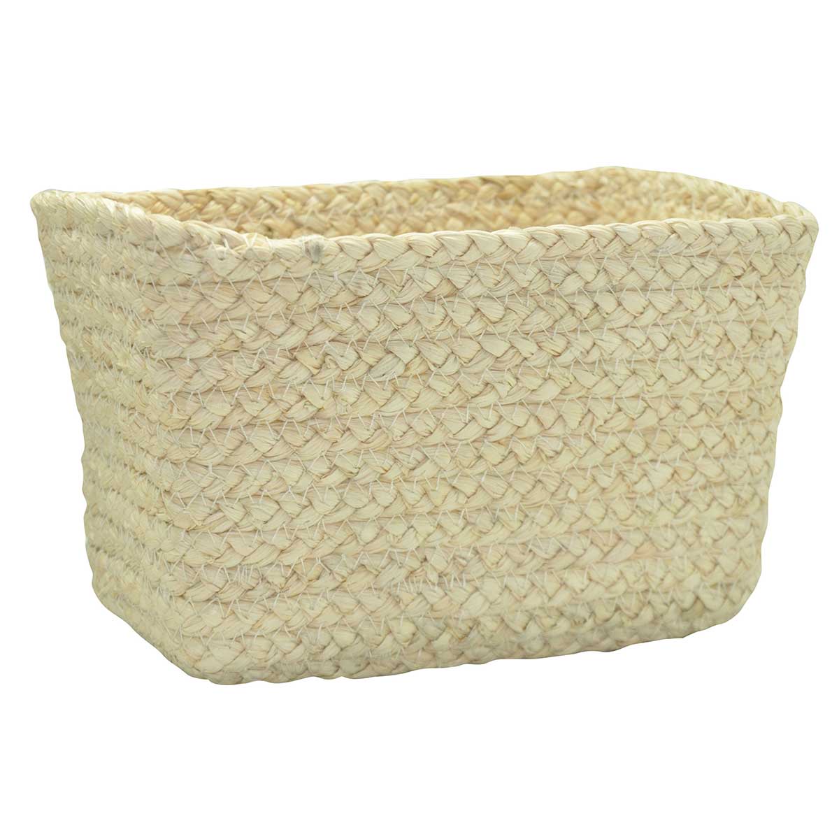Panier rectangulaire en fibre de mais beige Panier rectangulaire en fibre de mais beige