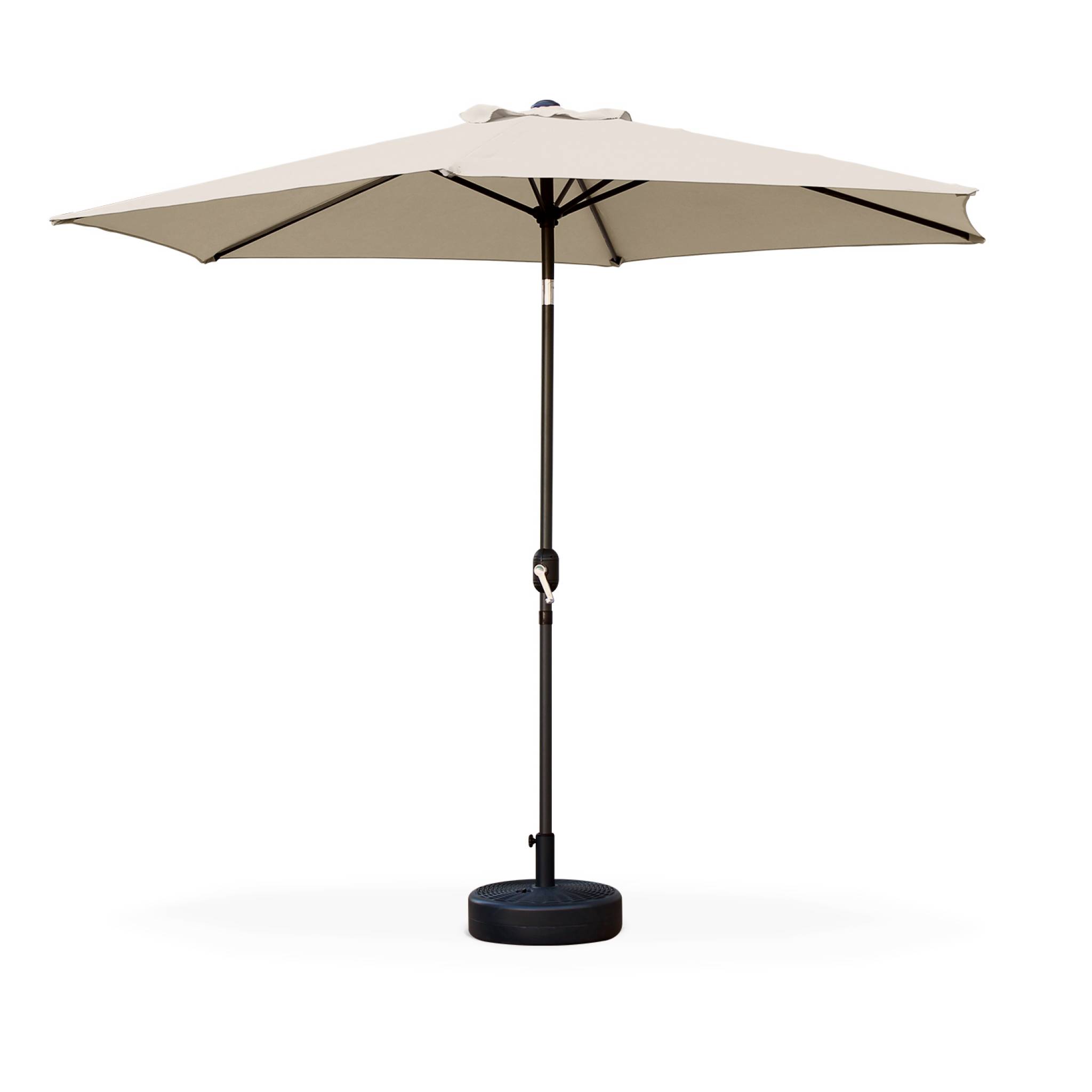 Parasol droit rond en aluminium sable D3m Parasol droit rond en aluminium sable D3m