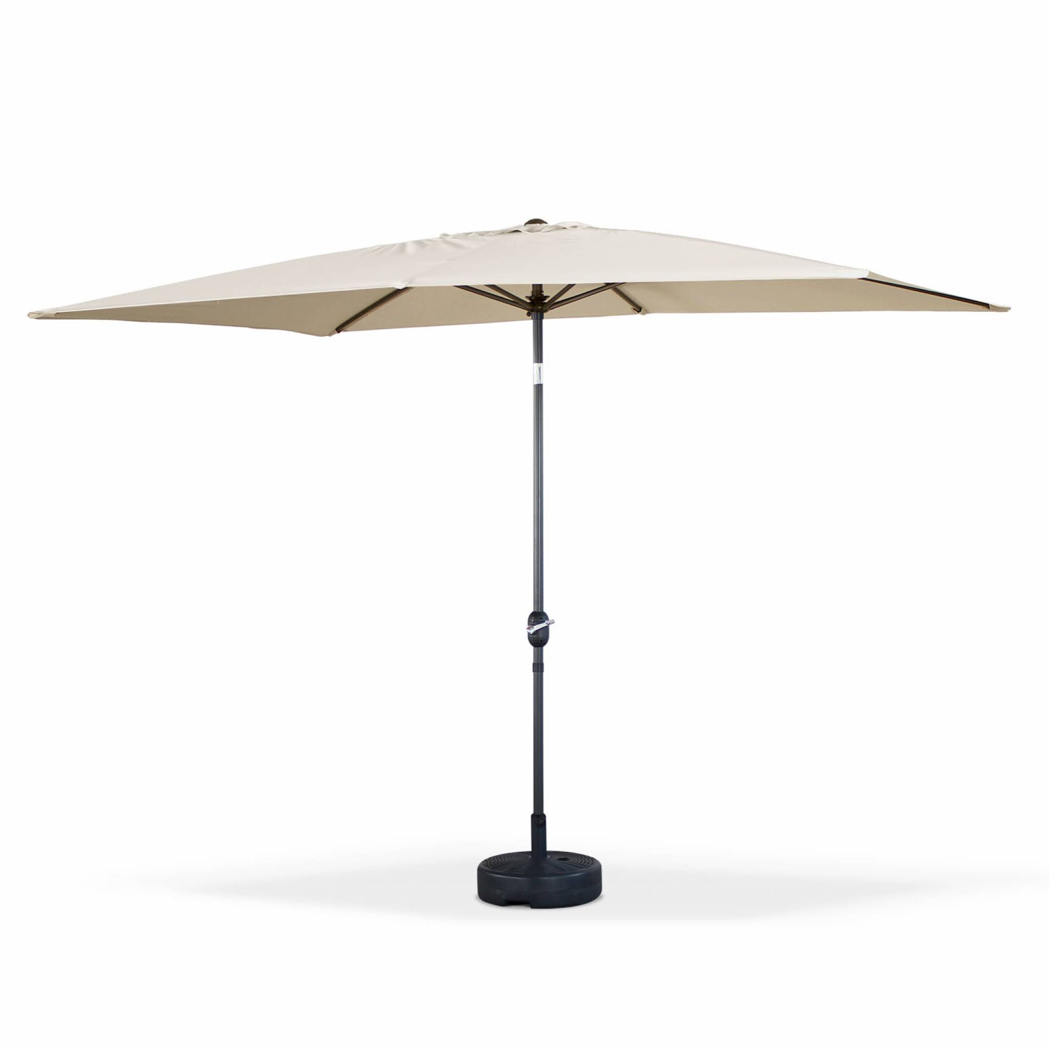 Parasol droit 2x3m rectangulaire en aluminium sable Parasol droit 2x3m rectangulaire en aluminium sable