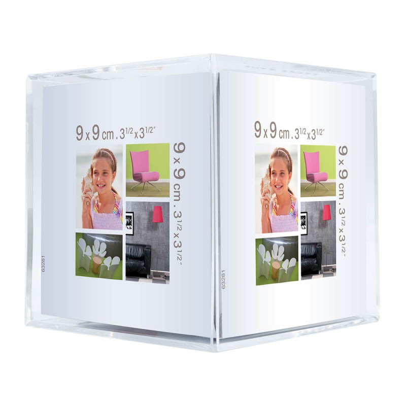 Cadre photo cube cristal plexiglas® 9x9 Cadre photo cube cristal plexiglas® 9x9