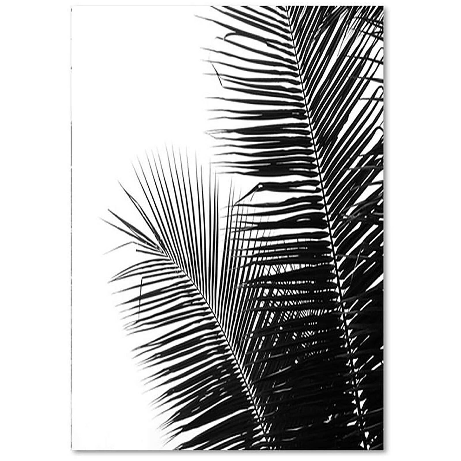 Tableau feuilles de palmier 2 Noir