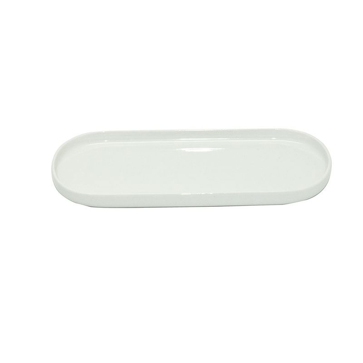 Plateau ovale en porcelaine blanc Plateau ovale en porcelaine blanc