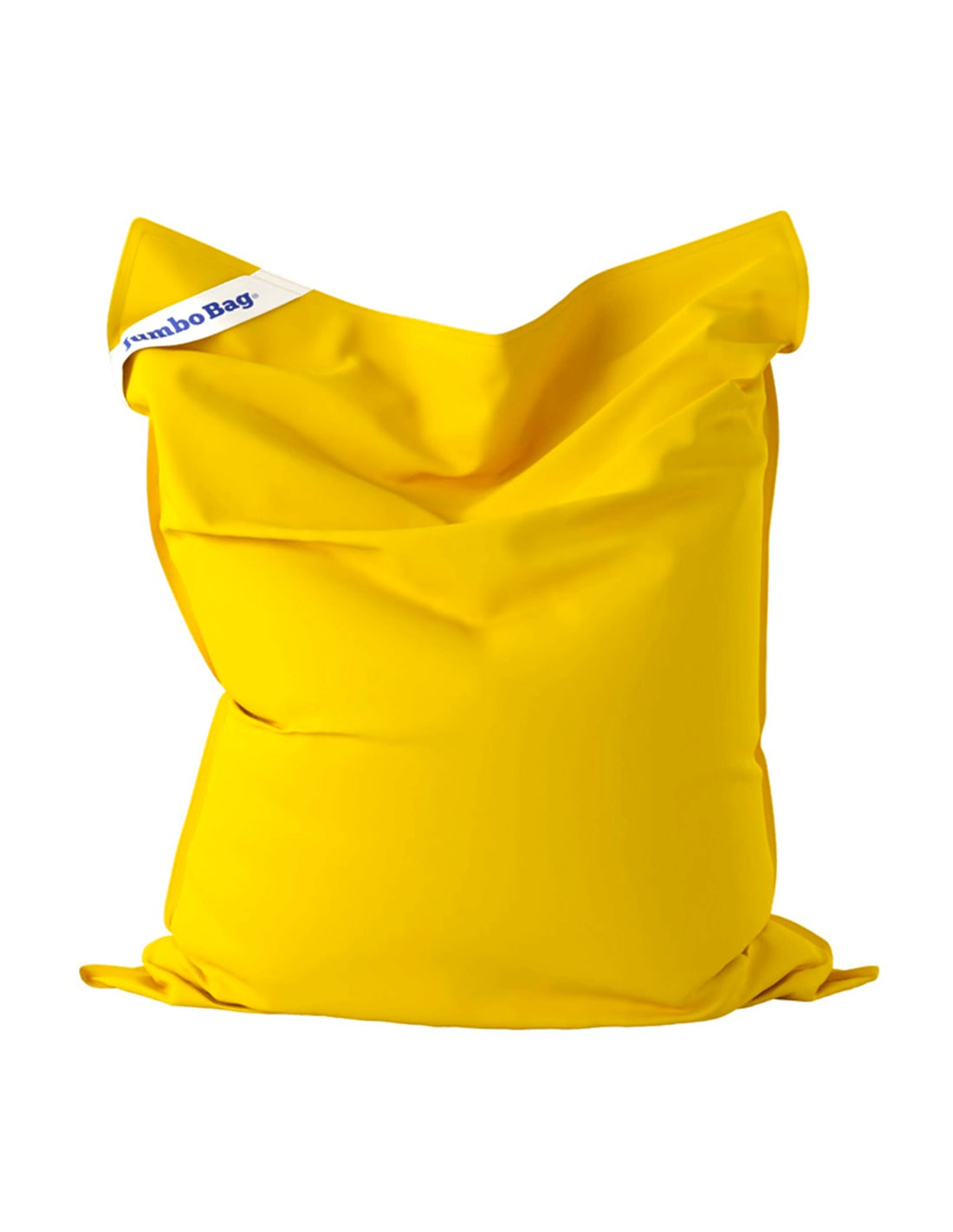 Coussin géant d'extérieur en tissu jaune