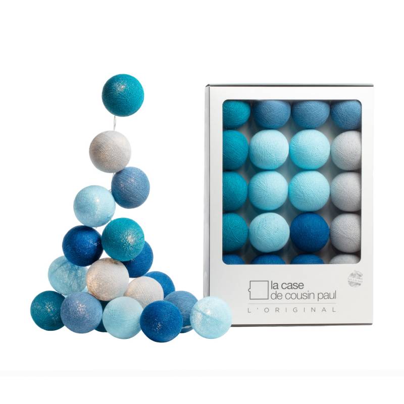 Guirlande lumineuse bleue et grise