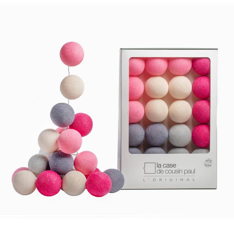 Guirlande lumineuse rose et gris