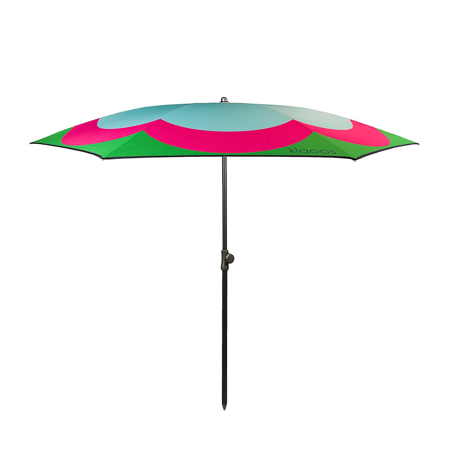 Parasol de plage en textile recyclé rose azur Parasol de plage en textile recyclé rose azur