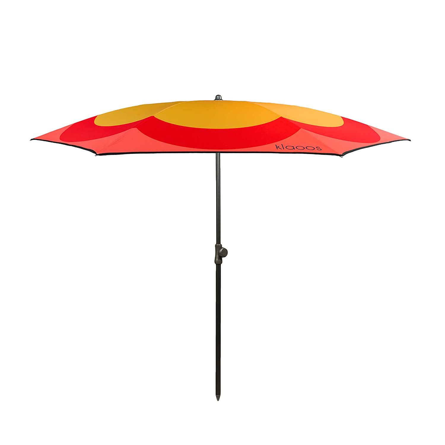 Parasol de plage en textile recyclé rouge moutarde Parasol de plage en textile recyclé rouge moutarde