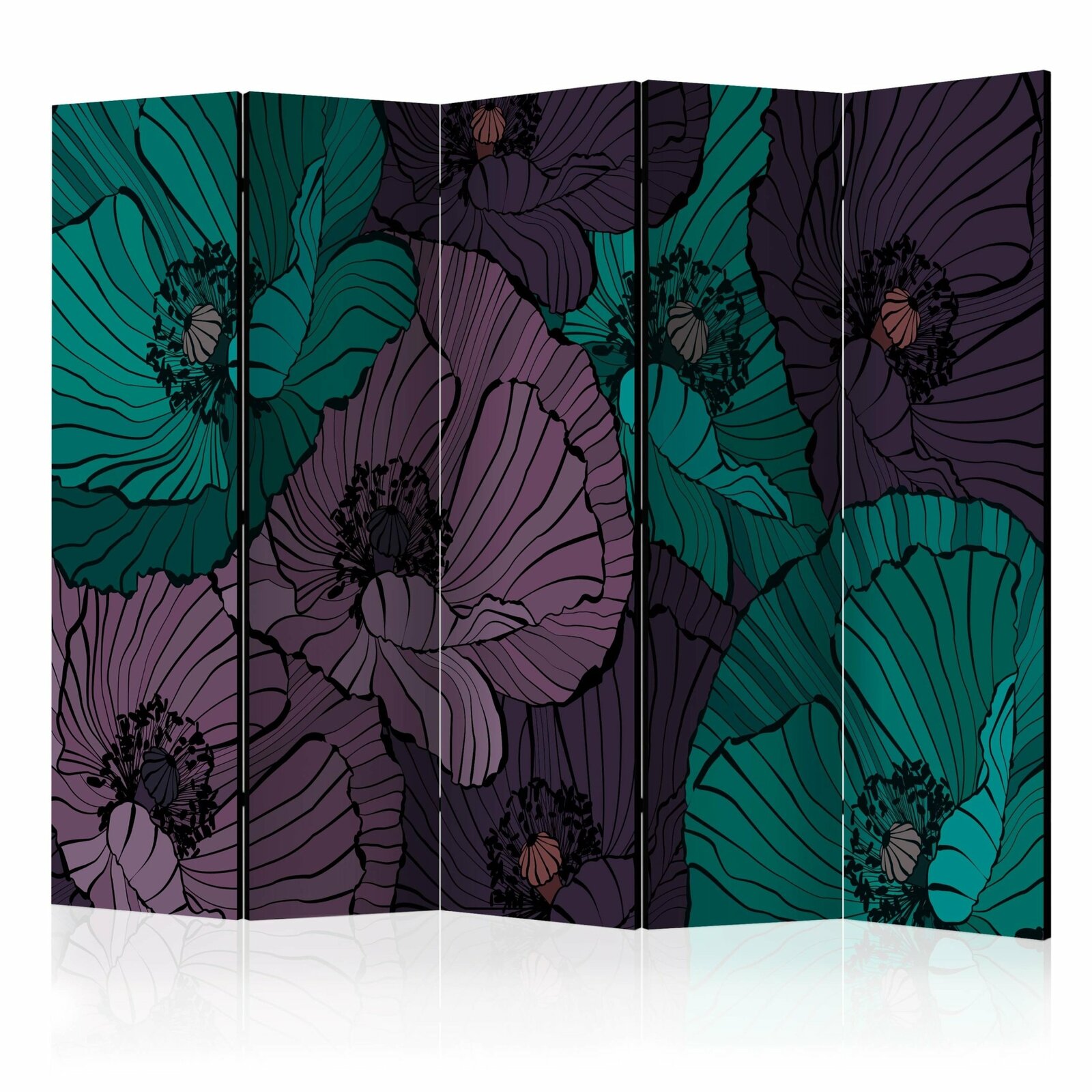 Paravent 5 volets violet Paravent 5 volets violet