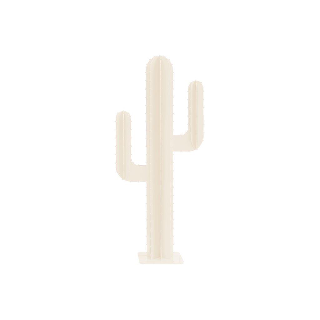 Cactus de jardin 2 branches en aluminium blanc H100cm (photo) Cactus de jardin 2 branches en aluminium blanc H100cm