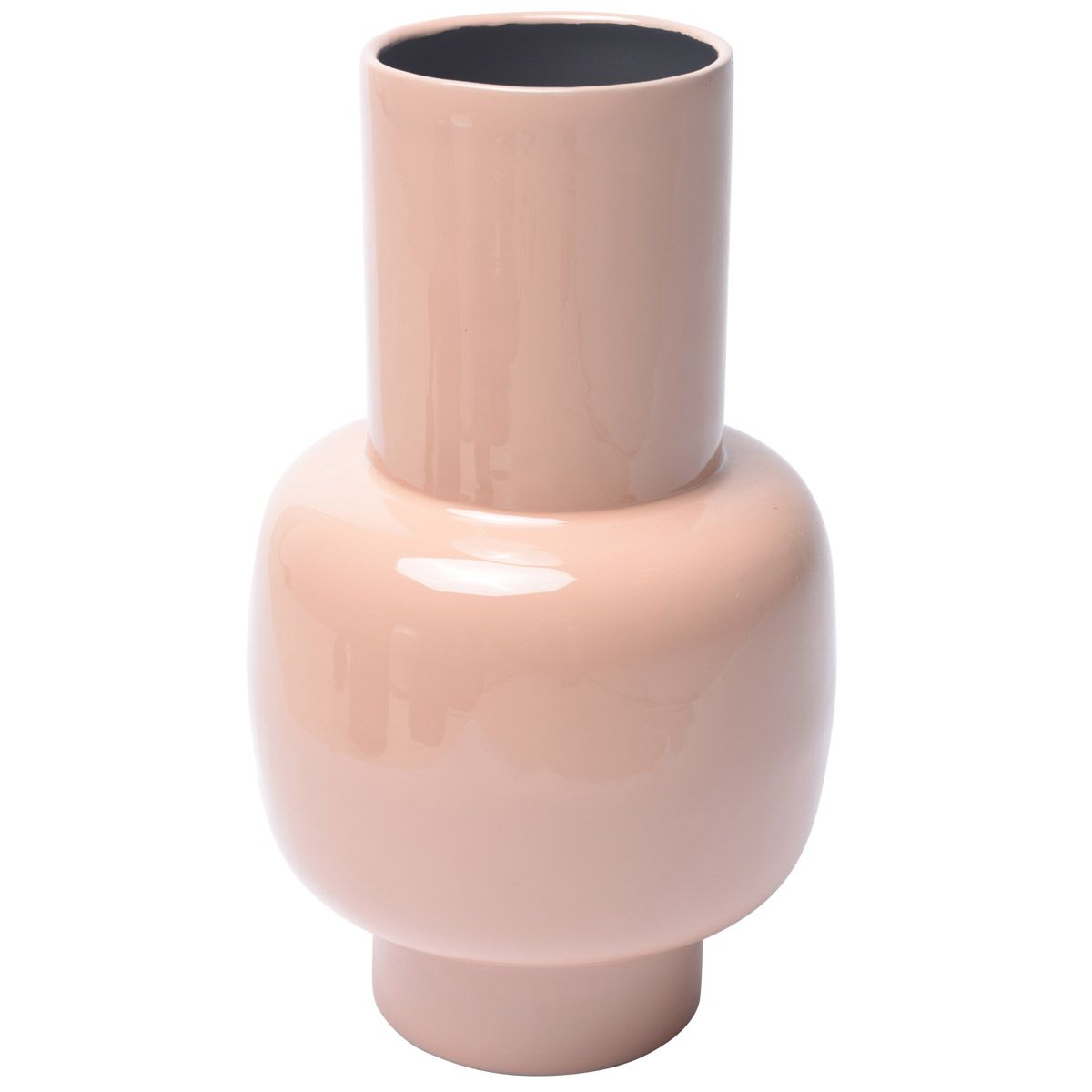Vase en fer émaillé rose Vase en fer émaillé rose