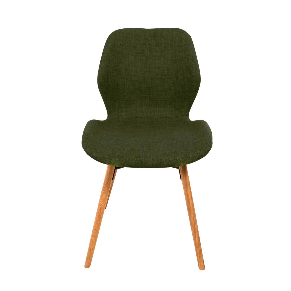 Chaise en tissu et chêne vert