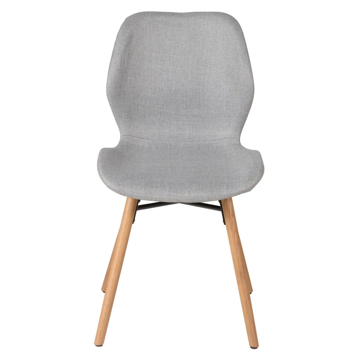 Chaise en tissu et chêne gris clair
