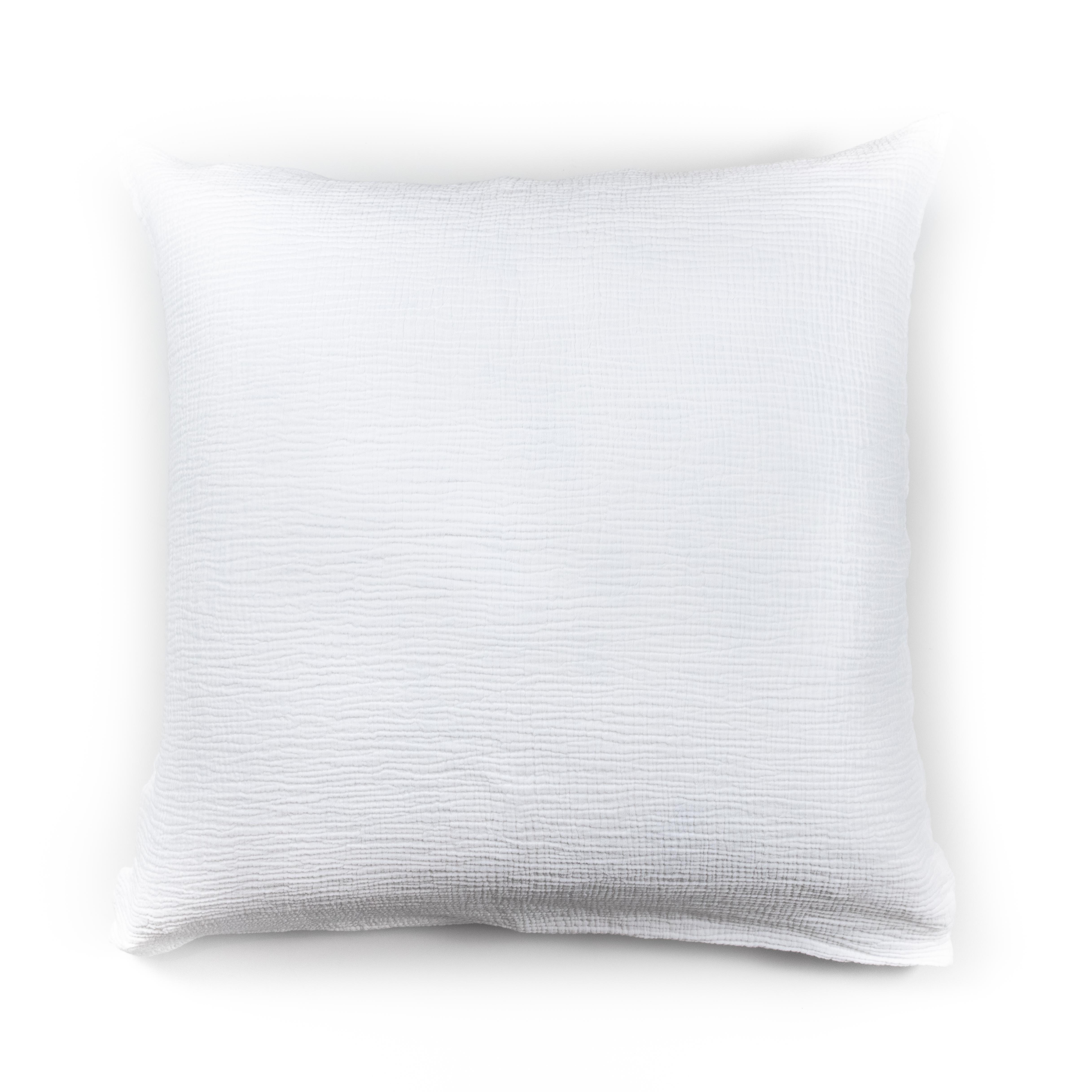 Taie d'oreiller en gaze de coton blanc 65X65 CM Taie d'oreiller en gaze de coton blanc 65X65 CM
