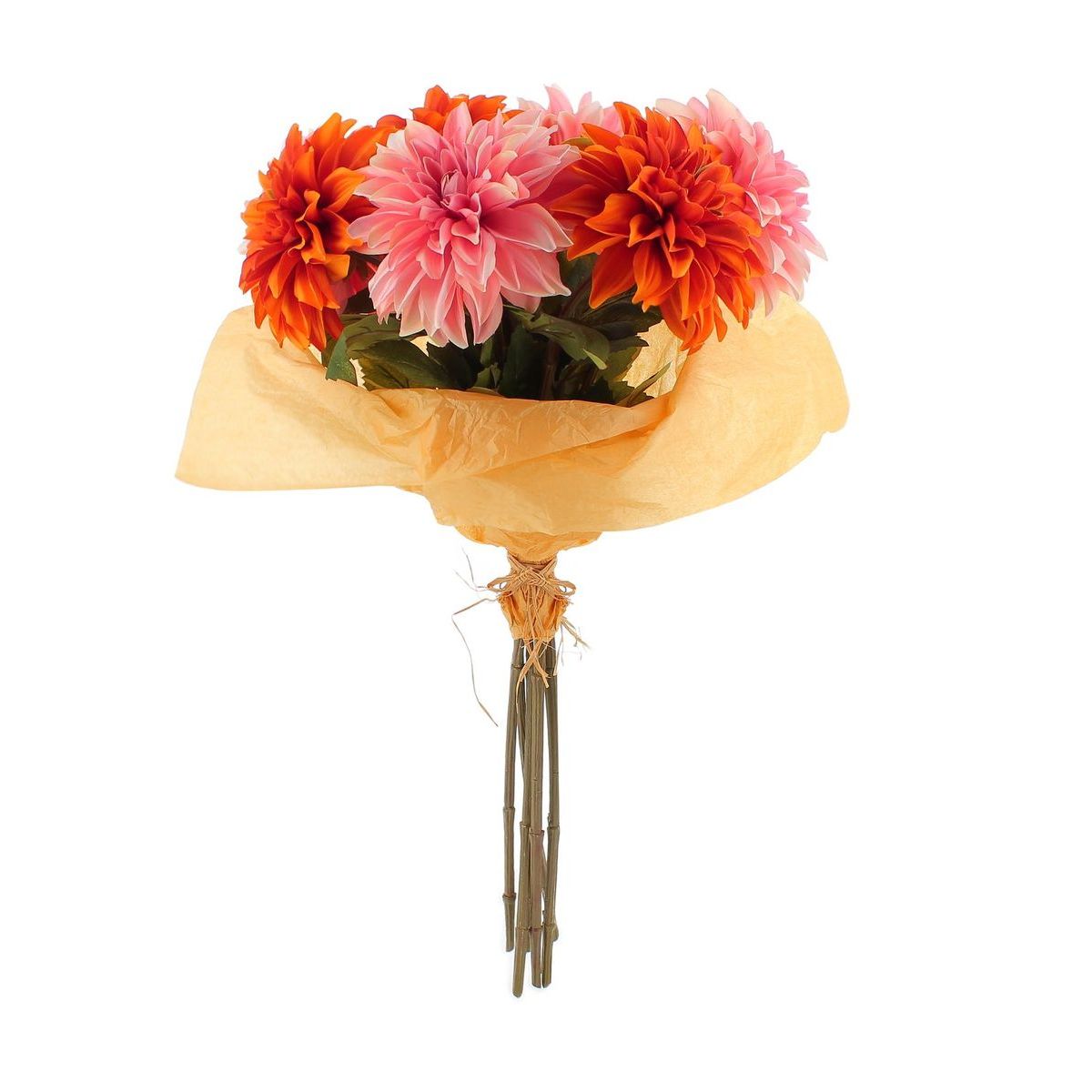Bouquet de dhalias artificiels 7 tiges H80cm (photo) Bouquet de dhalias artificiels 7 tiges H80cm