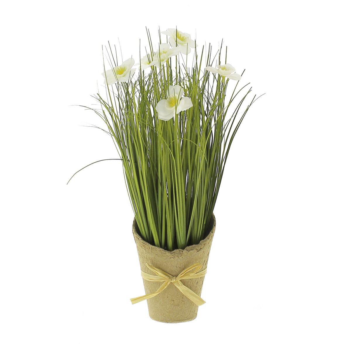 Fleurs artificielles clematite blanche en pot H36cm Fleurs artificielles clematite blanche en pot H36cm