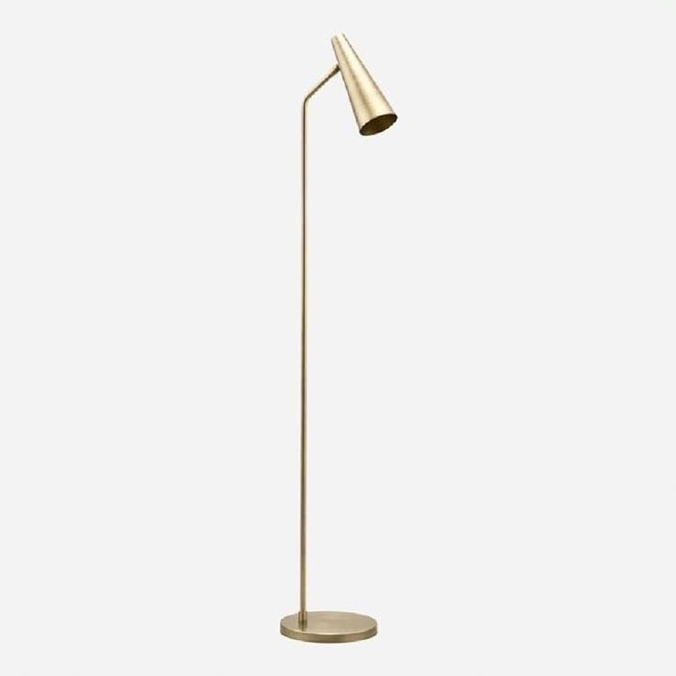 Lampadaire métal or H124cm (photo) Lampadaire métal or H124cm