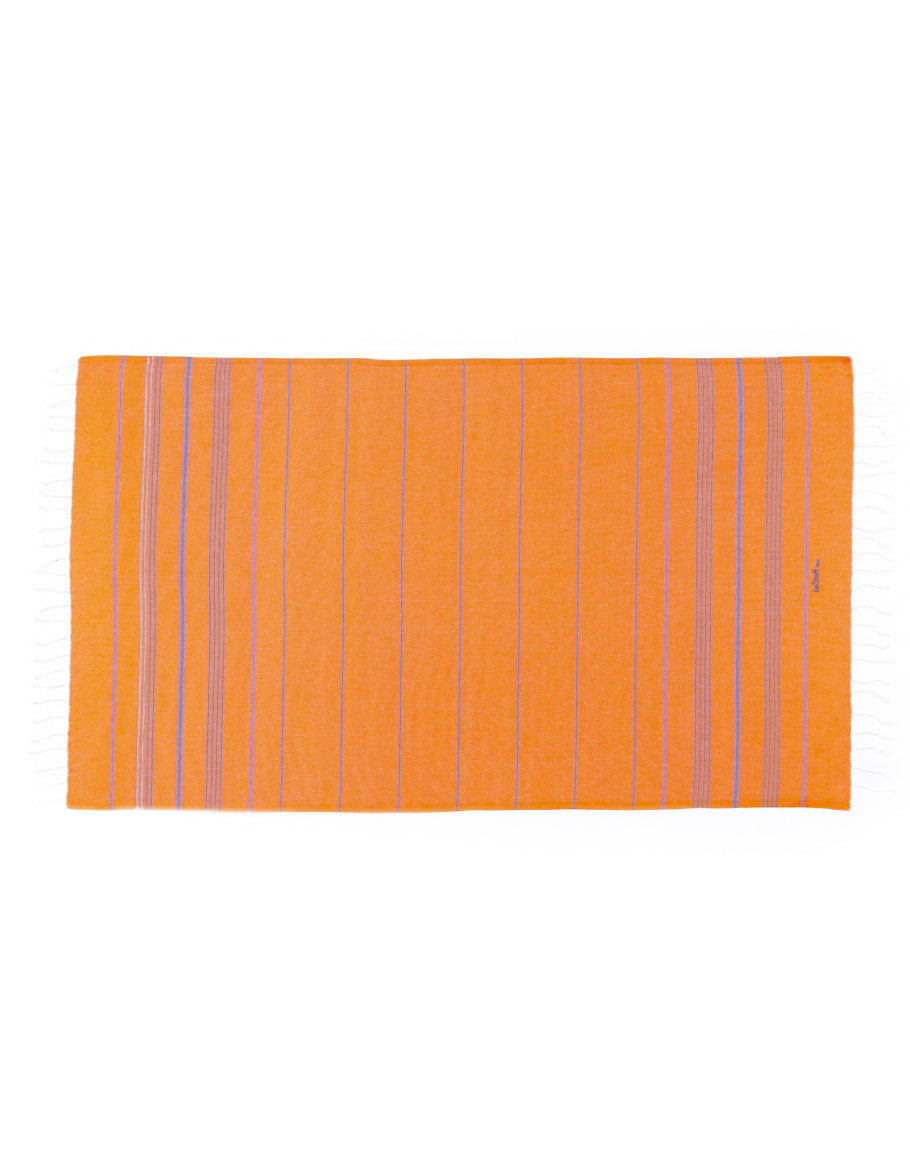 Fouta en coton peigné Orange-Bleue 100 x 180 cm Fouta en coton peigné Orange-Bleue 100 x 180 cm