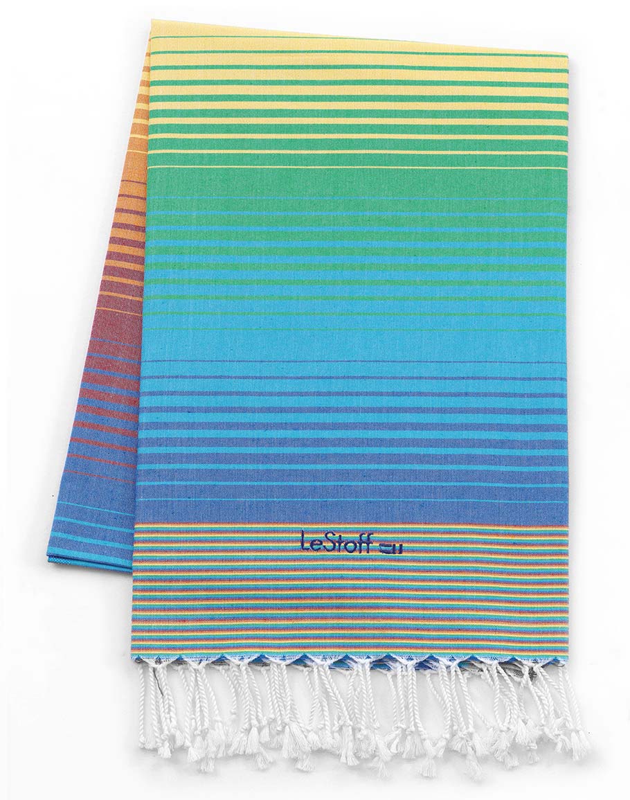 Fouta en coton peigné Arc En Ciel 100 x 180 cm (photo) Fouta en coton peigné Arc En Ciel 100 x 180 cm