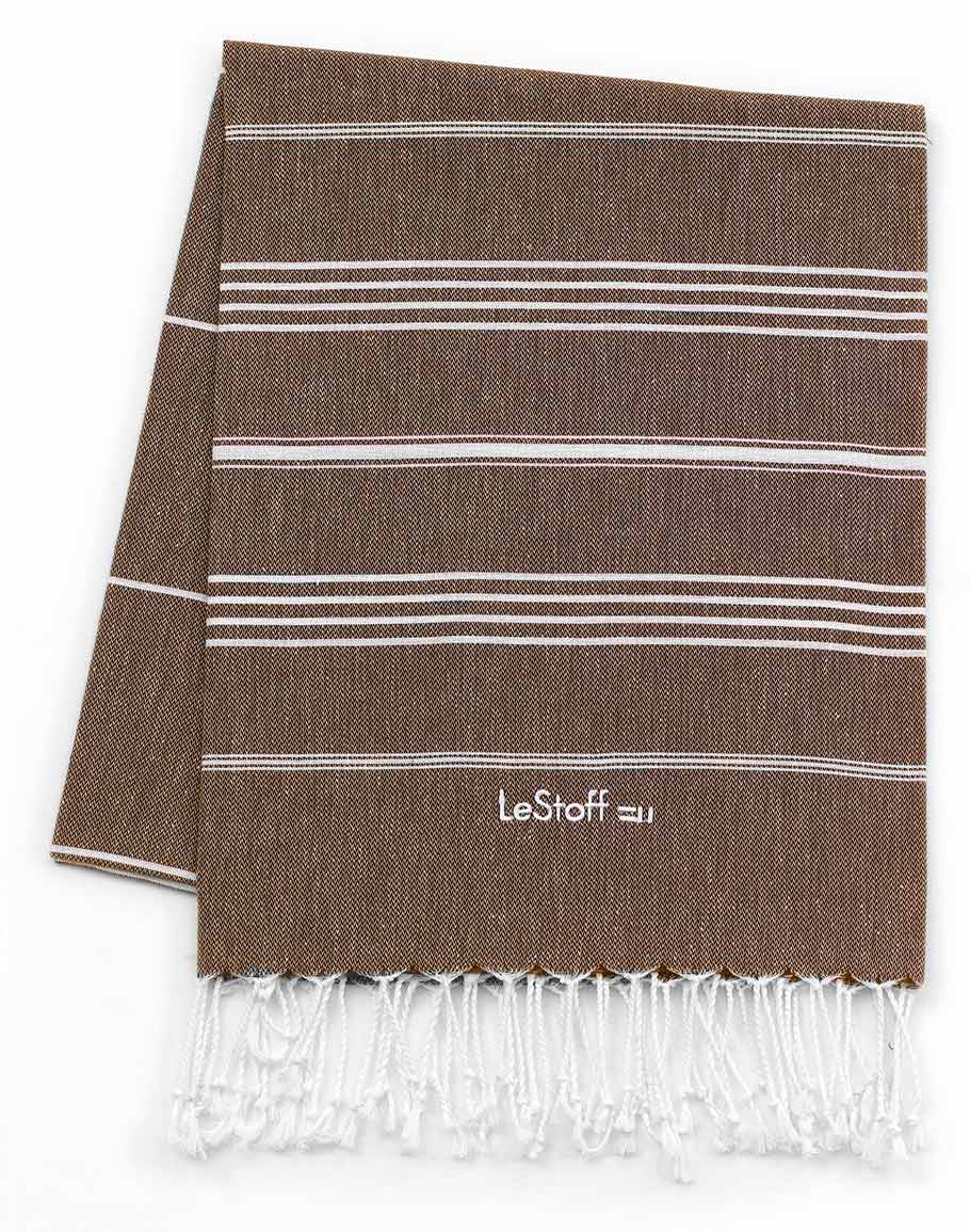 Fouta en coton peigné Terra 100 x 180 cm (photo) Fouta en coton peigné Terra 100 x 180 cm