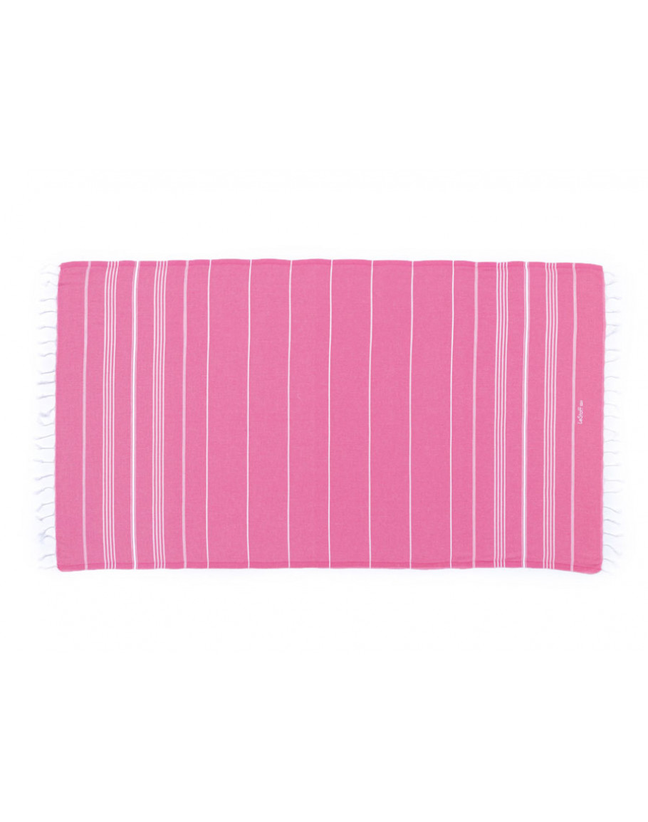 Fouta en coton peigné Rose Bonbon 50 x 100 cm Fouta en coton peigné Rose Bonbon 50 x 100 cm