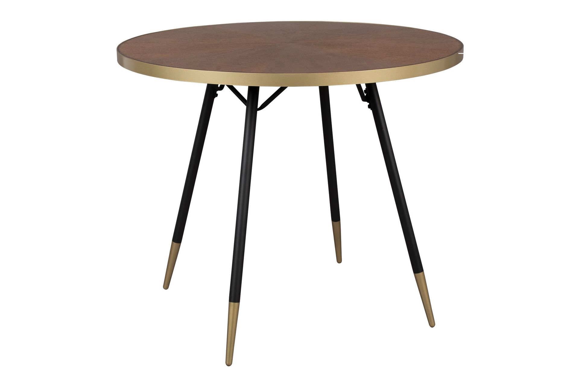 Table à manger ronde D91cm bois foncé